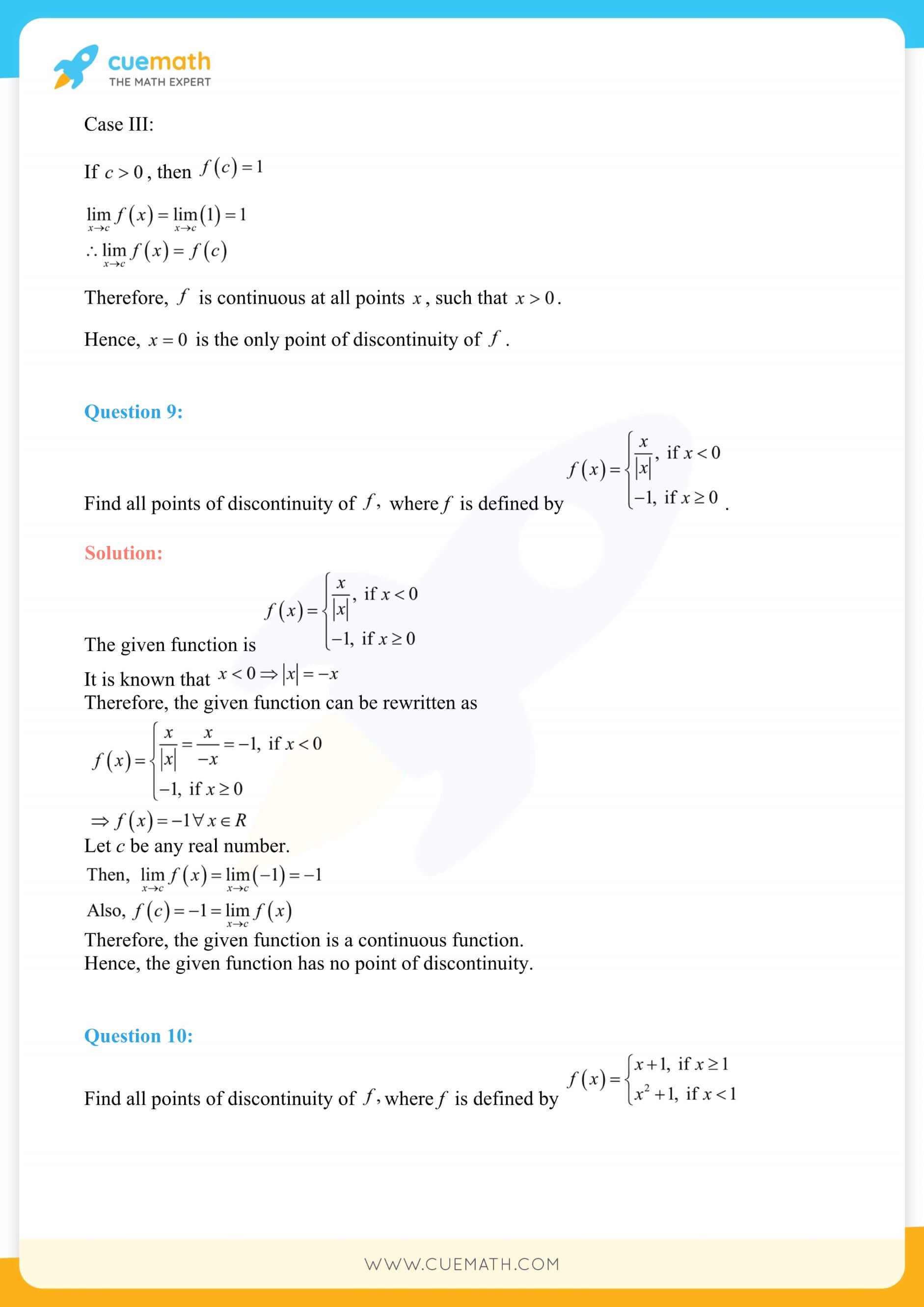 NCERT Solutions Class 12 Maths Chapter 5 Ex 5.1 9