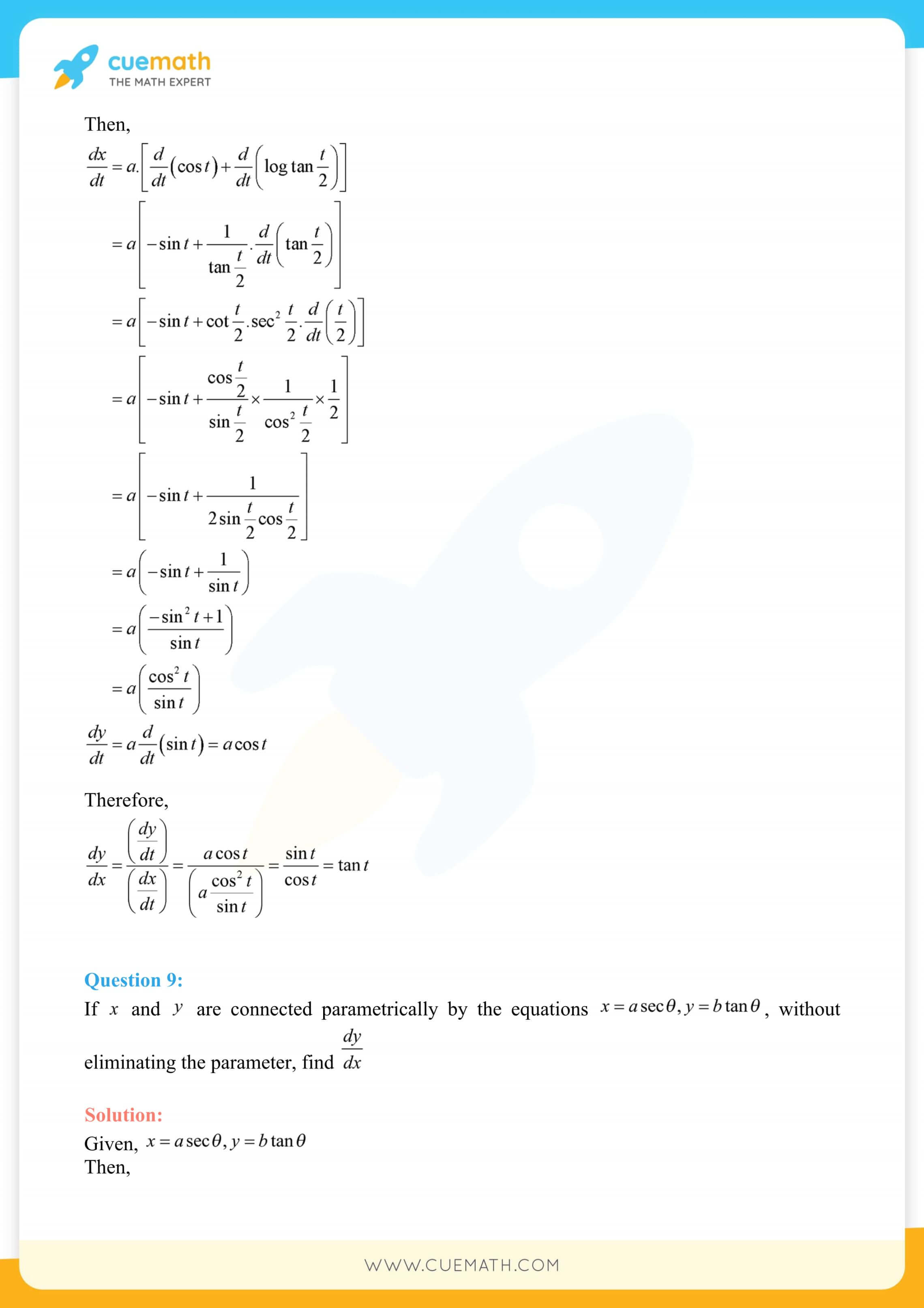 NCERT Solutions Class 12 Maths Chapter 5 Ex 5.6 91