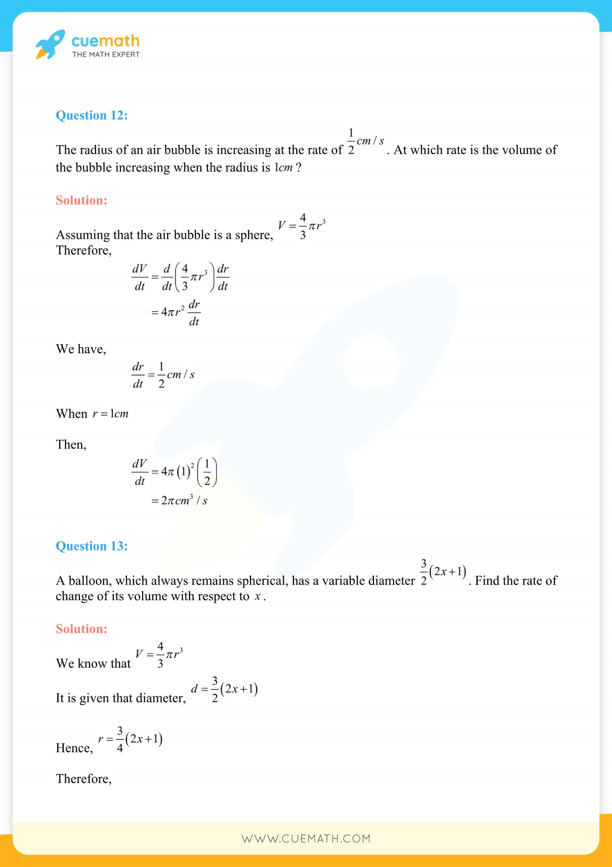 NCERT Solutions Class 12 Maths Chapter 6 Exercise 6.1 10