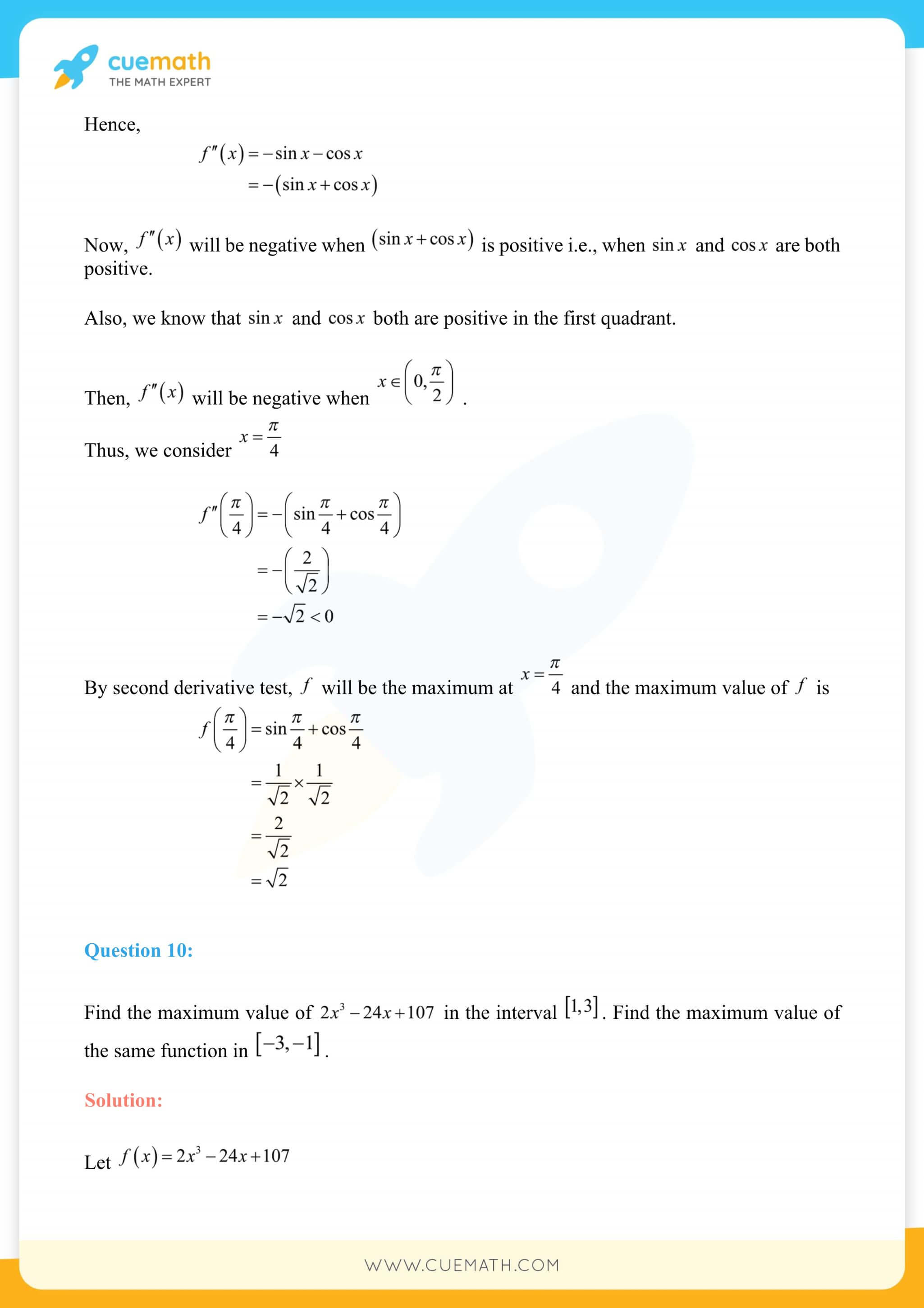 NCERT Solutions Class 12 Maths Chapter 6 100