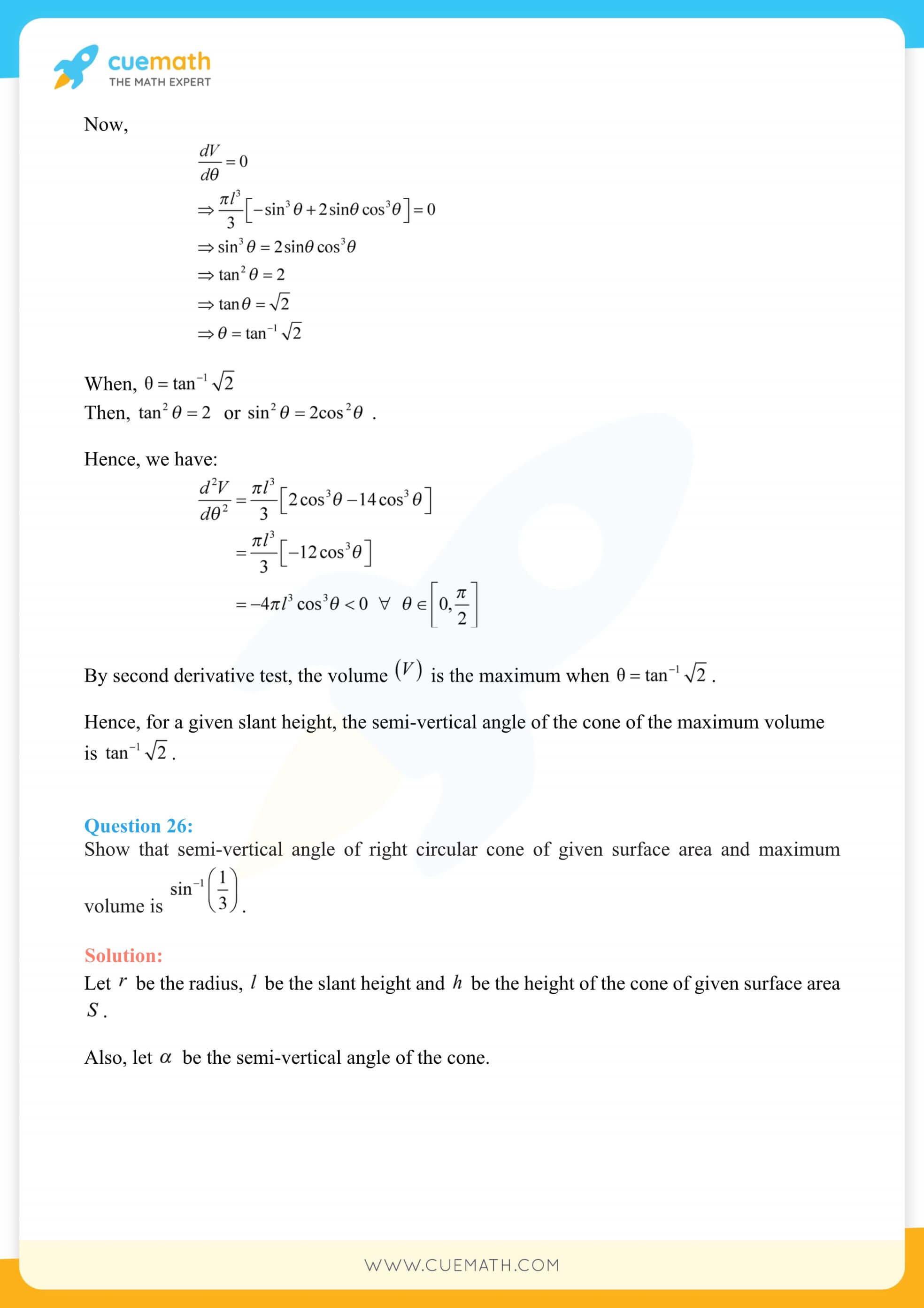 NCERT Solutions Class 12 Maths Chapter 6 Exercise 6.5 124