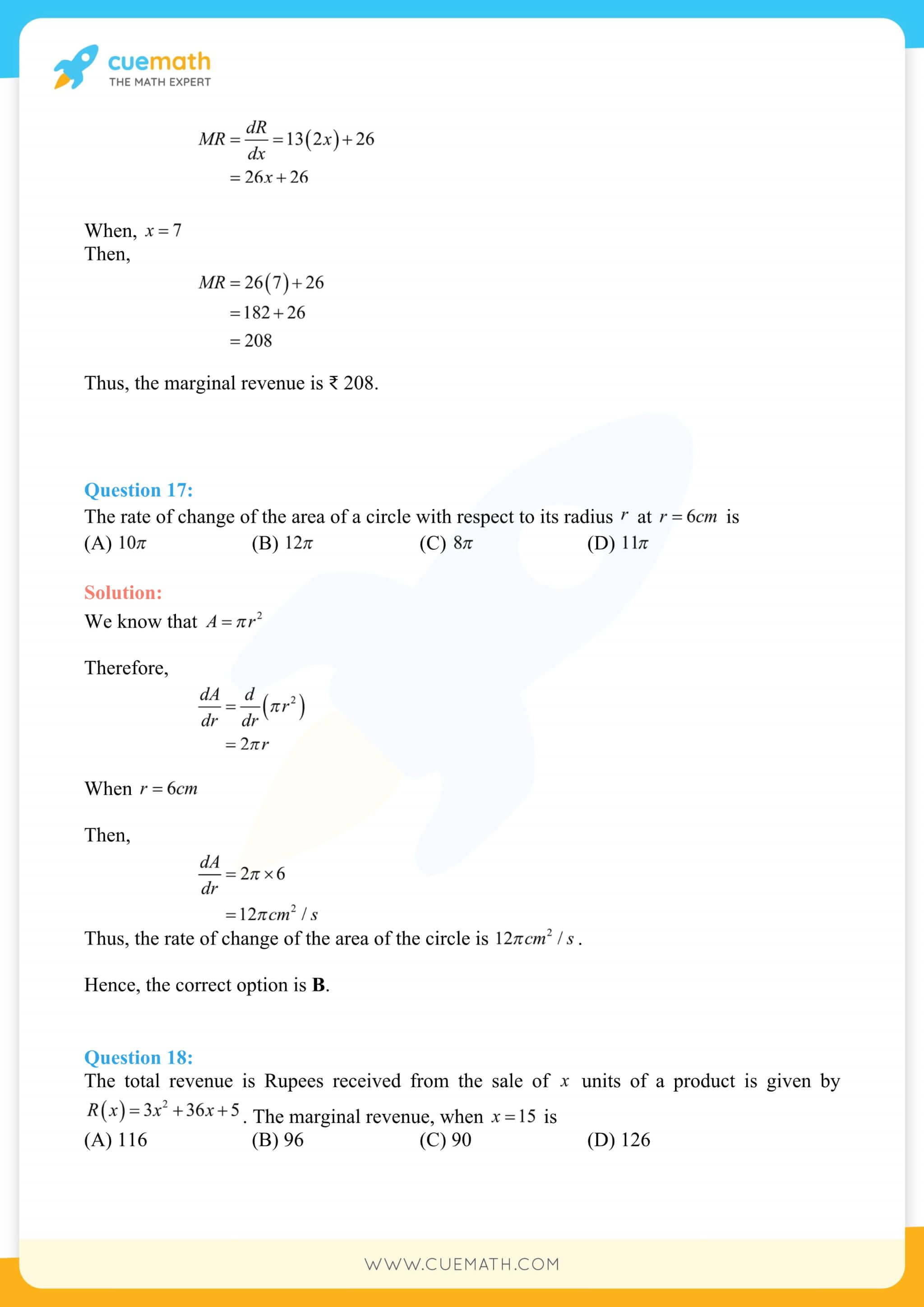 NCERT Solutions Class 12 Maths Chapter 6 Exercise 6.1 13
