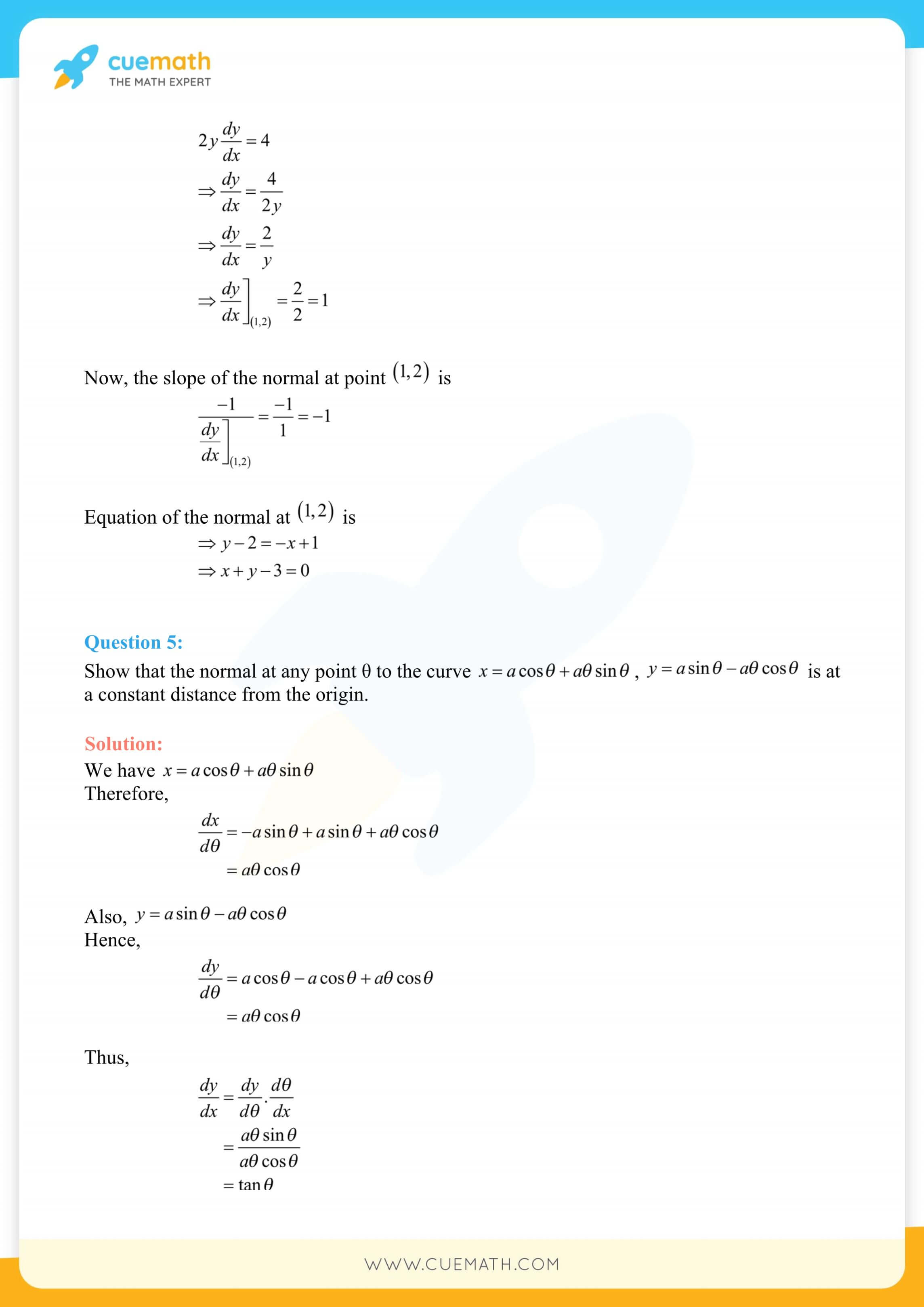 NCERT Solutions Class 12 Maths Chapter 6 Miscellaneous Exercise Exercise 6.6 137