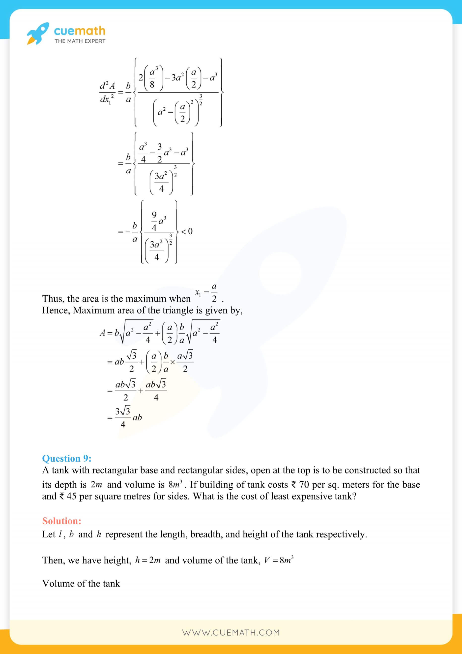NCERT Solutions Class 12 Maths Chapter 6 Miscellaneous Exercise Exercise 6.6 143