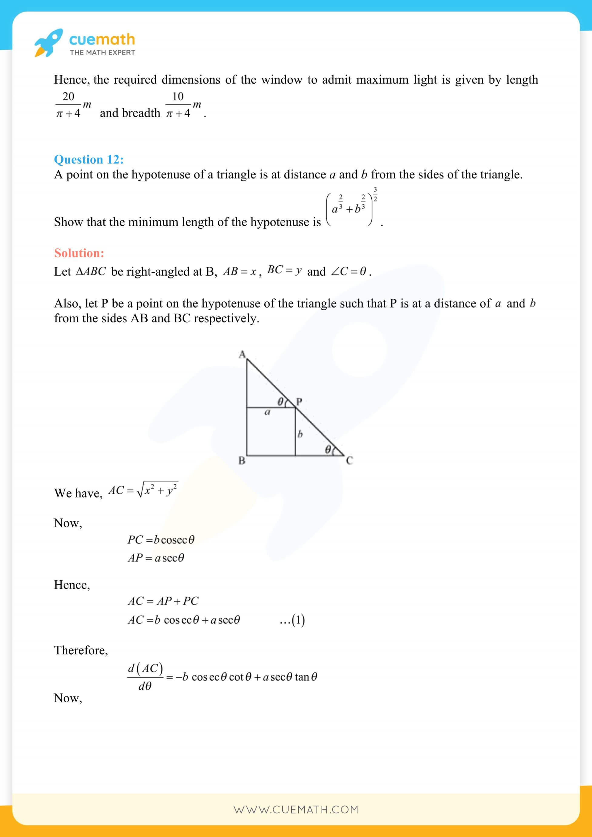 NCERT Solutions Class 12 Maths Chapter 6 Miscellaneous Exercise Exercise 6.6 149
