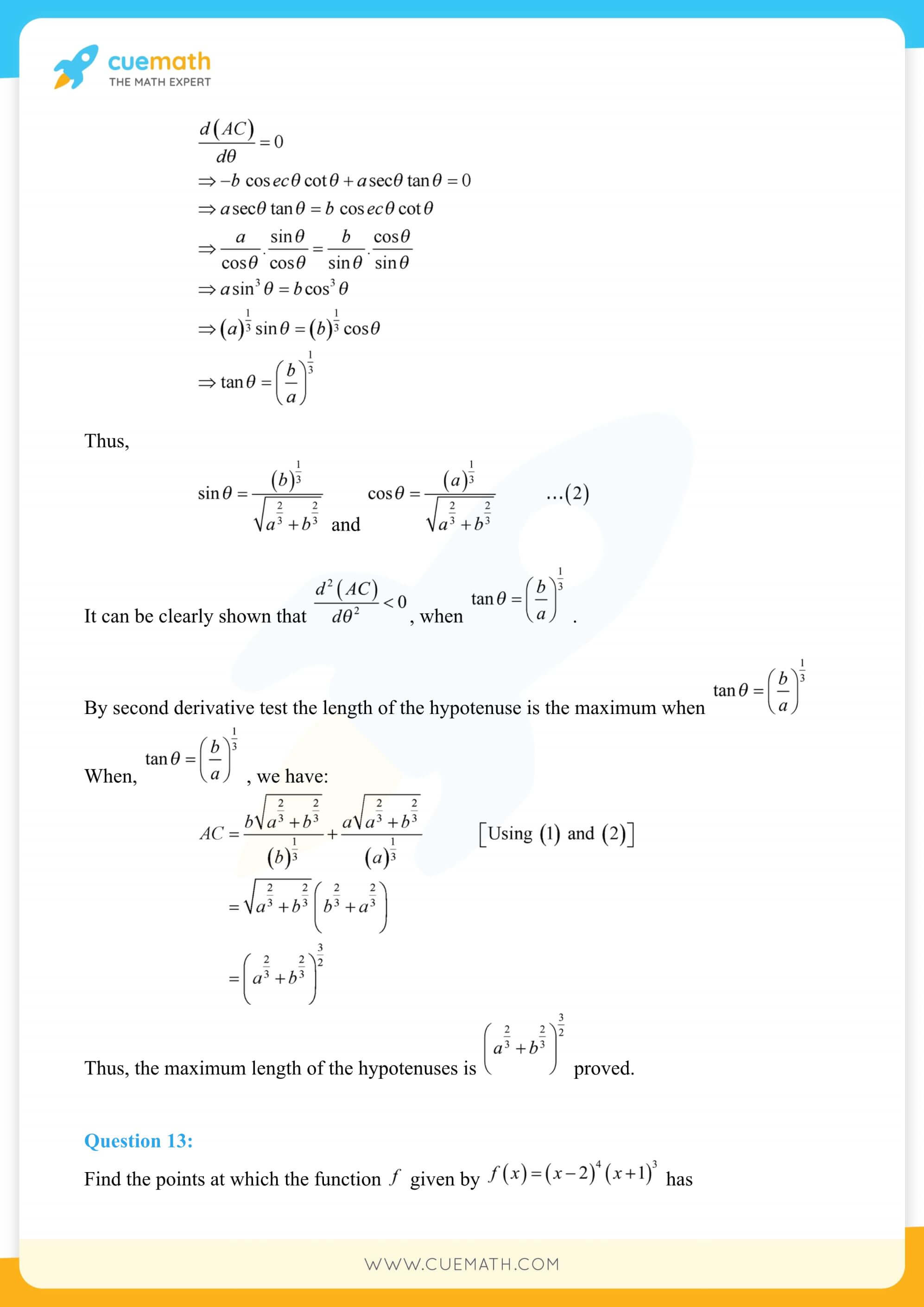NCERT Solutions Class 12 Maths Chapter 6 Miscellaneous Exercise Exercise 6.6 150