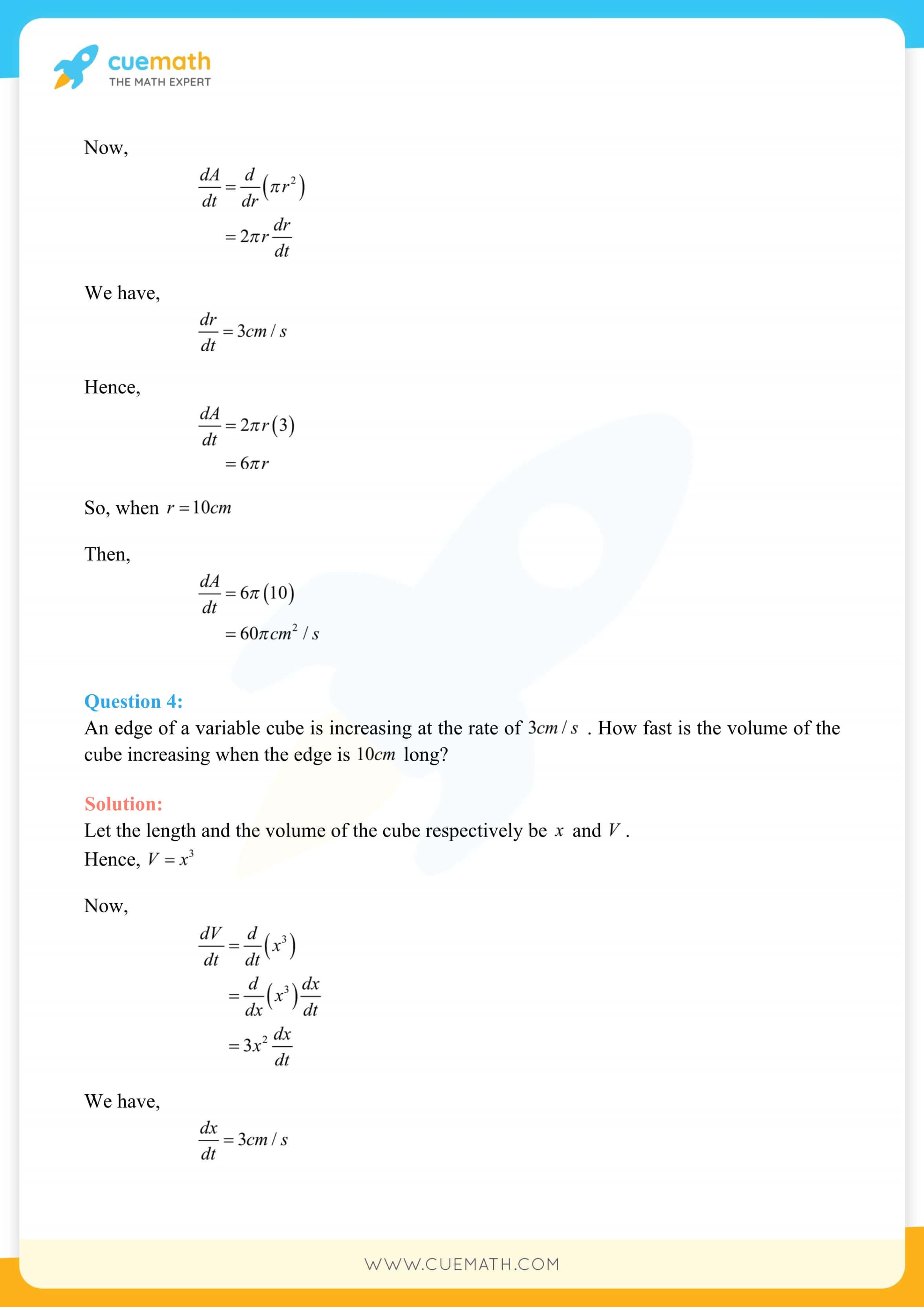NCERT Solutions Class 12 Maths Chapter 6 Exercise 6.1 3