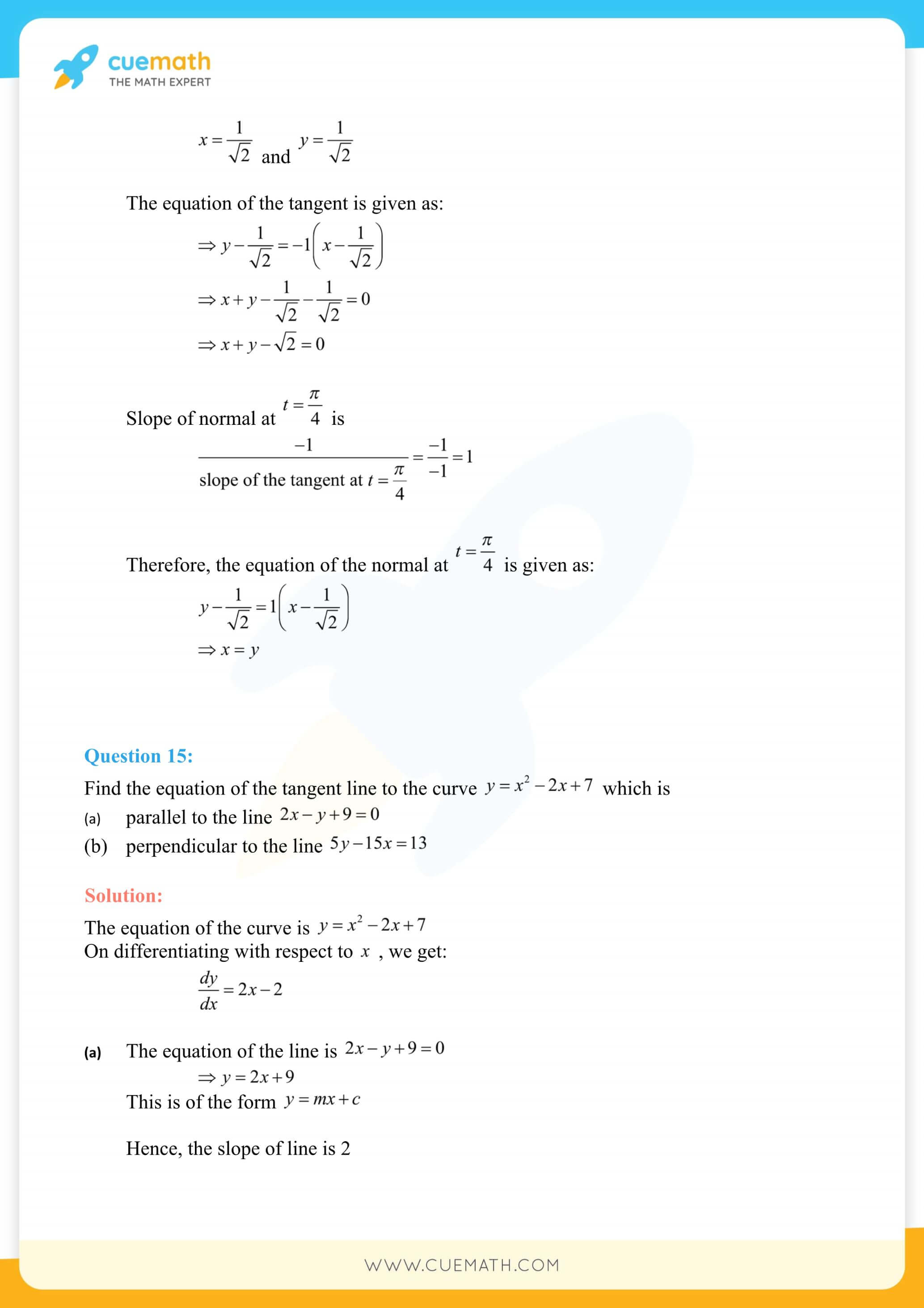 NCERT Solutions Class 12 Maths Chapter 6 Exercise 6.3 47