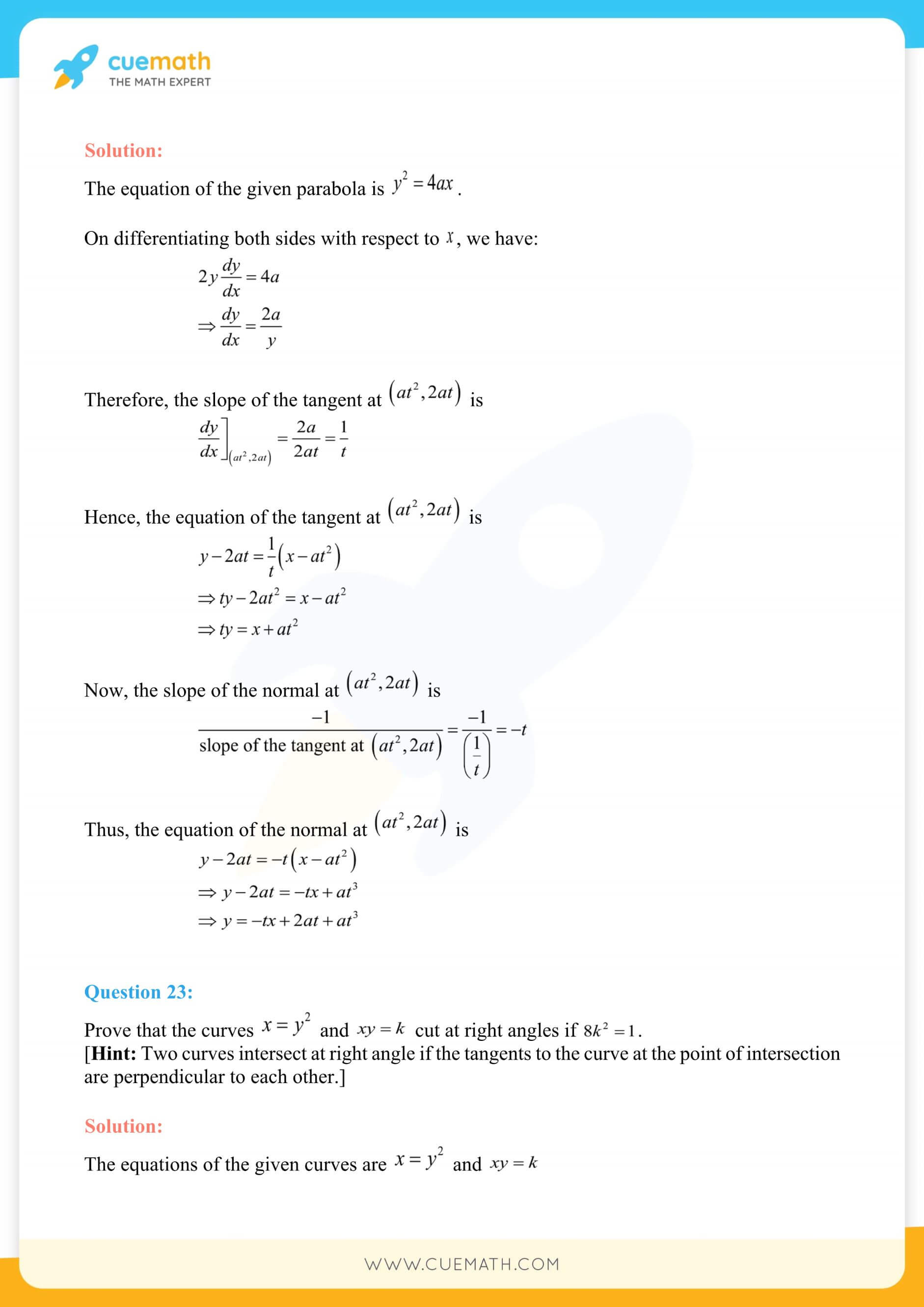 NCERT Solutions Class 12 Maths Chapter 6 Exercise 6.3 55