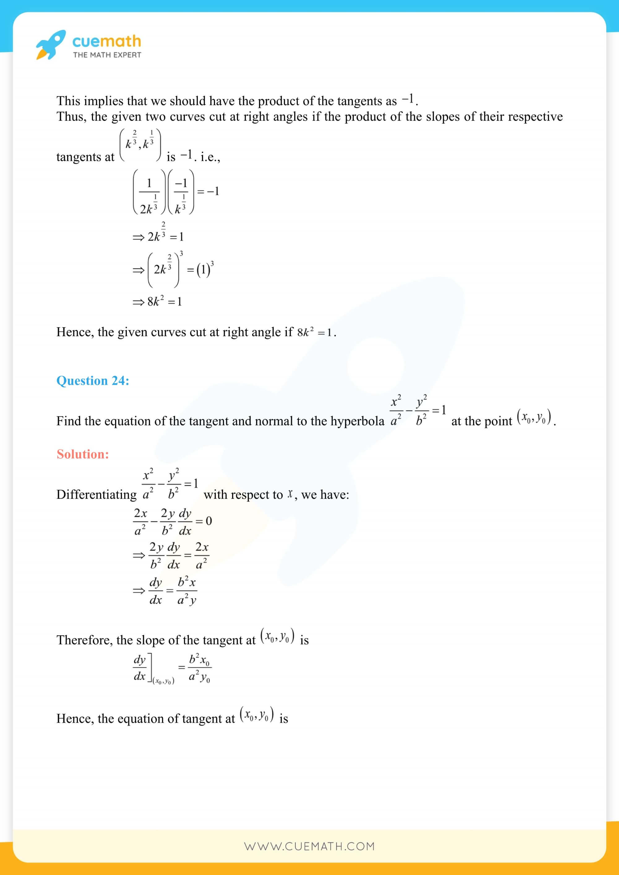 NCERT Solutions Class 12 Maths Chapter 6 Exercise 6.3 57
