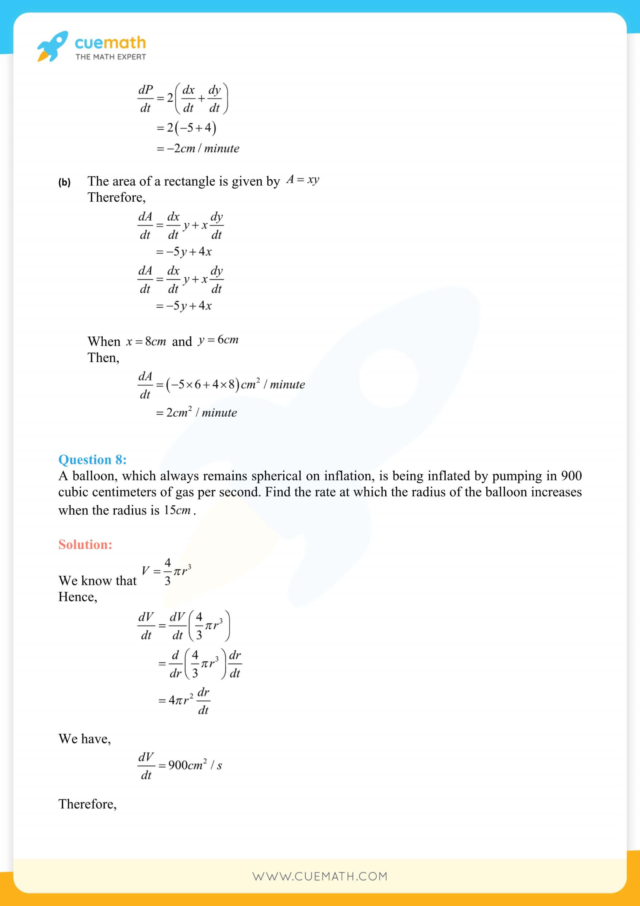 NCERT Solutions Class 12 Maths Chapter 6 Exercise 6.1 6