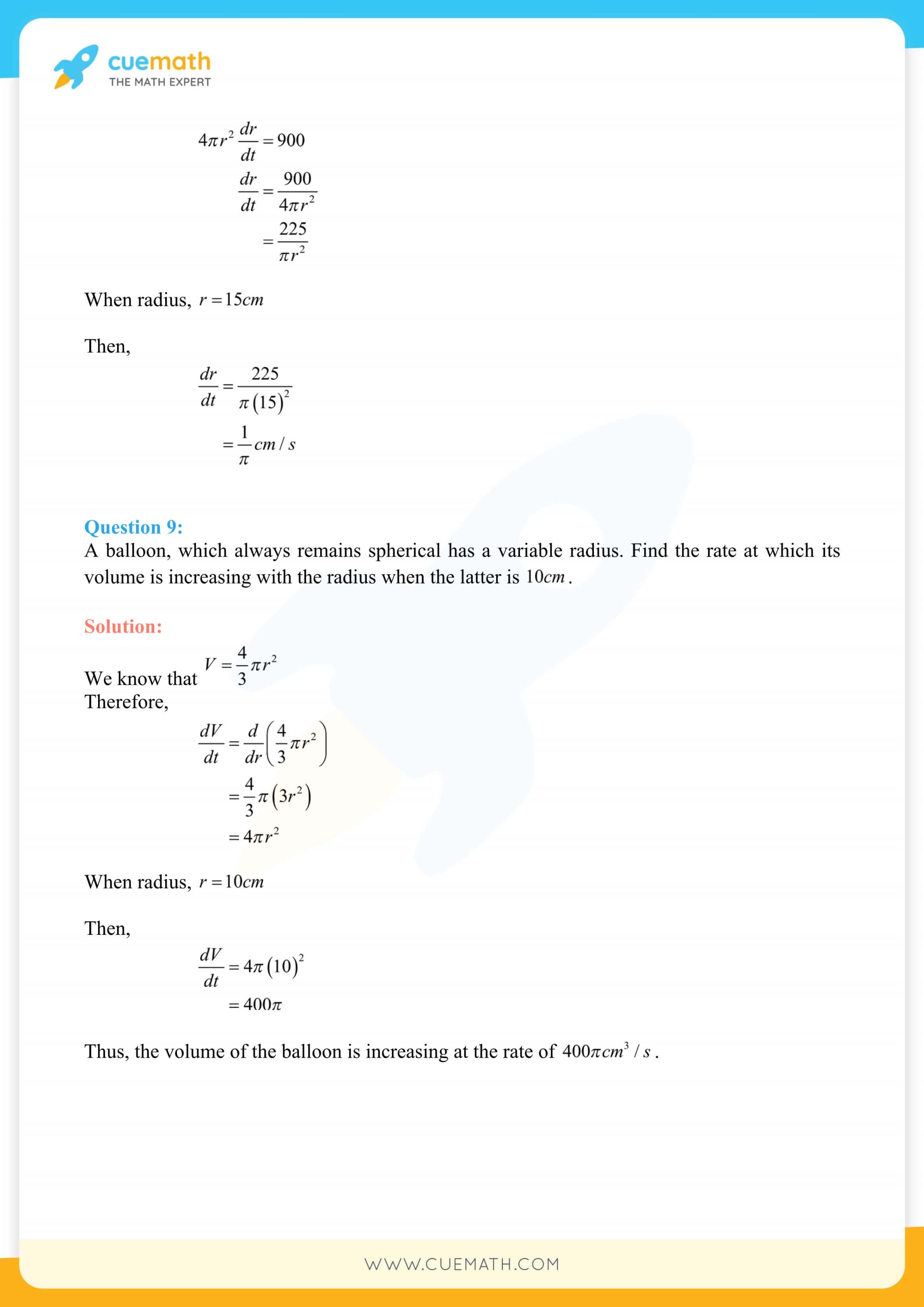 NCERT Solutions Class 12 Maths Chapter 6 Exercise 6.1 7