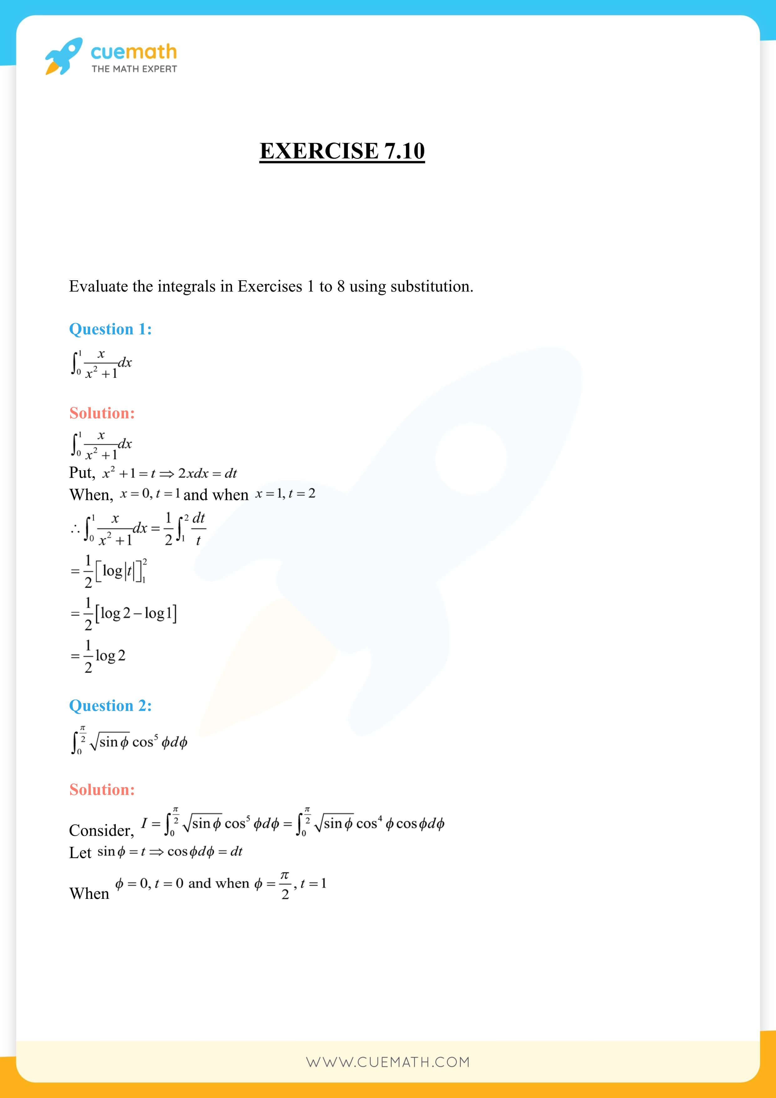 NCERT Solutions Class 12 Maths Chapter 7 Exercise 7.10 119