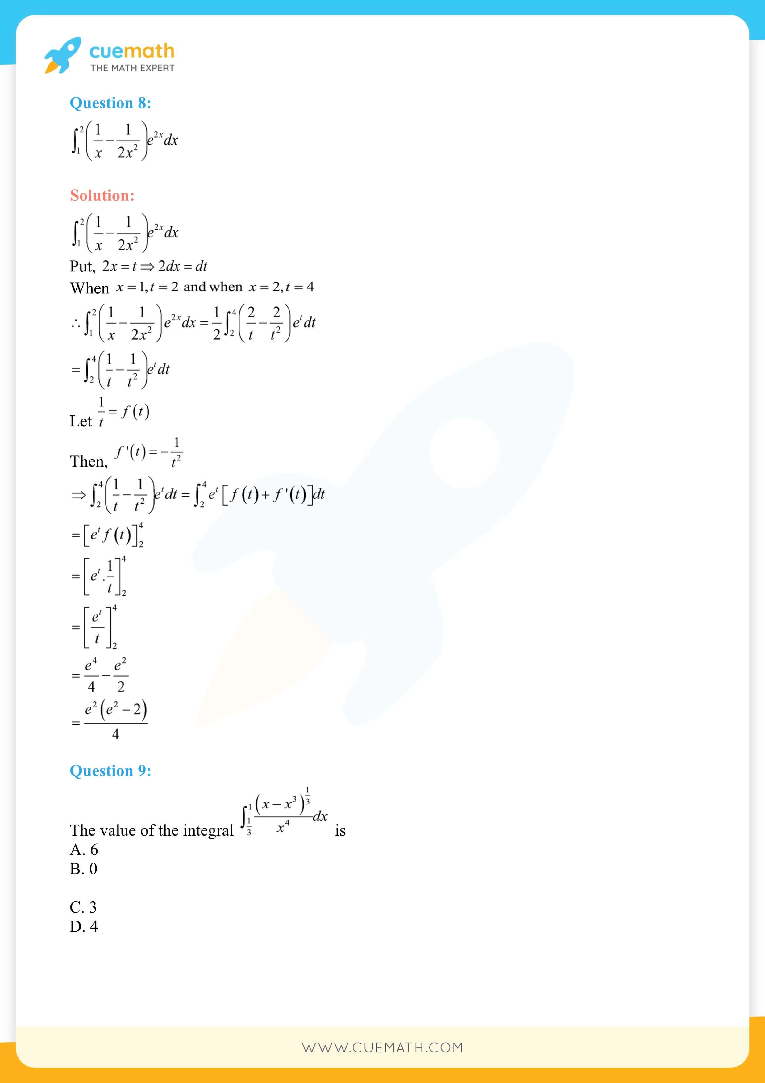 NCERT Solutions Class 12 Maths Chapter 7 Exercise 7.10 124