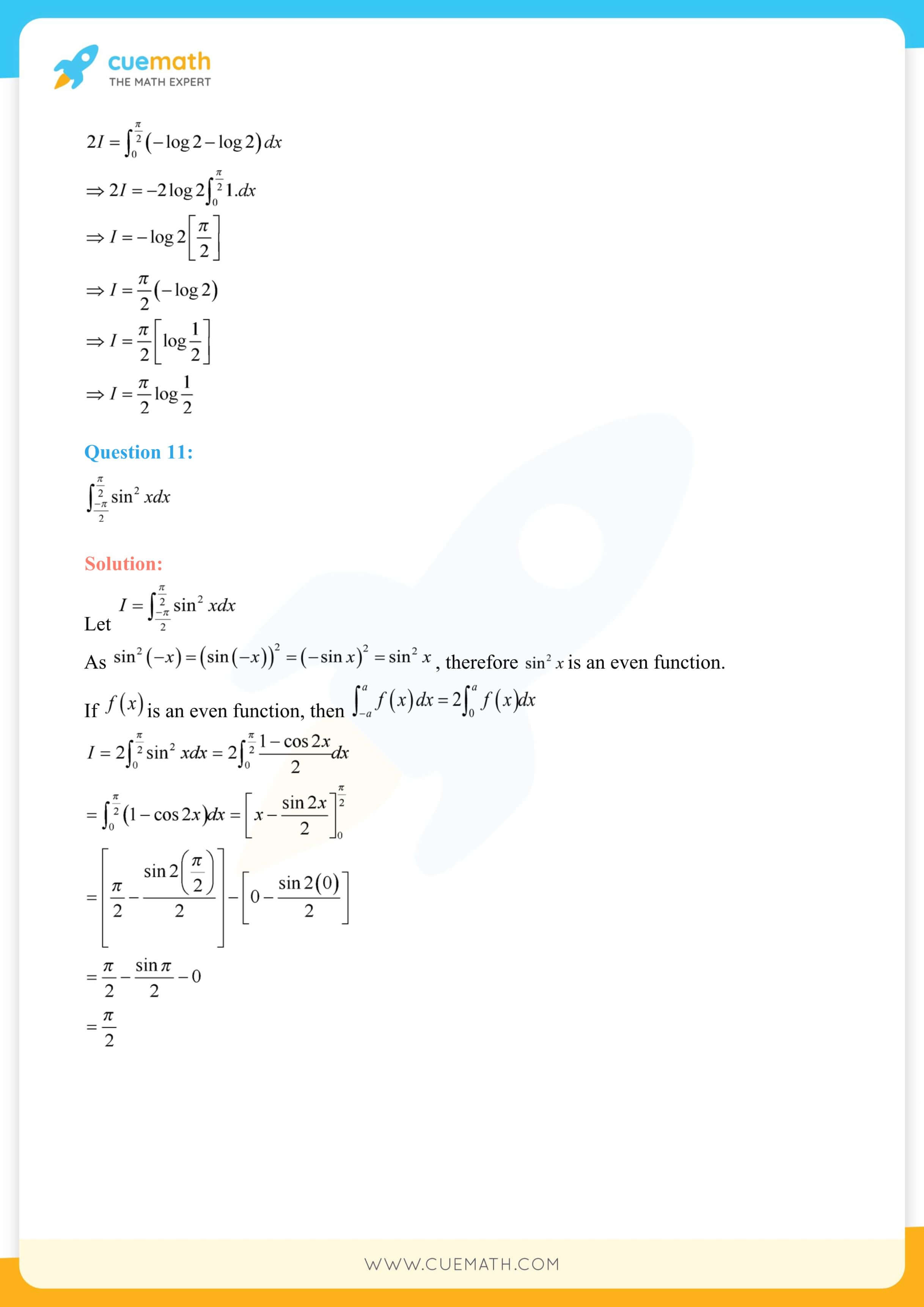 NCERT Solutions Class 12 Maths Chapter 7 Exercise 7.11 133