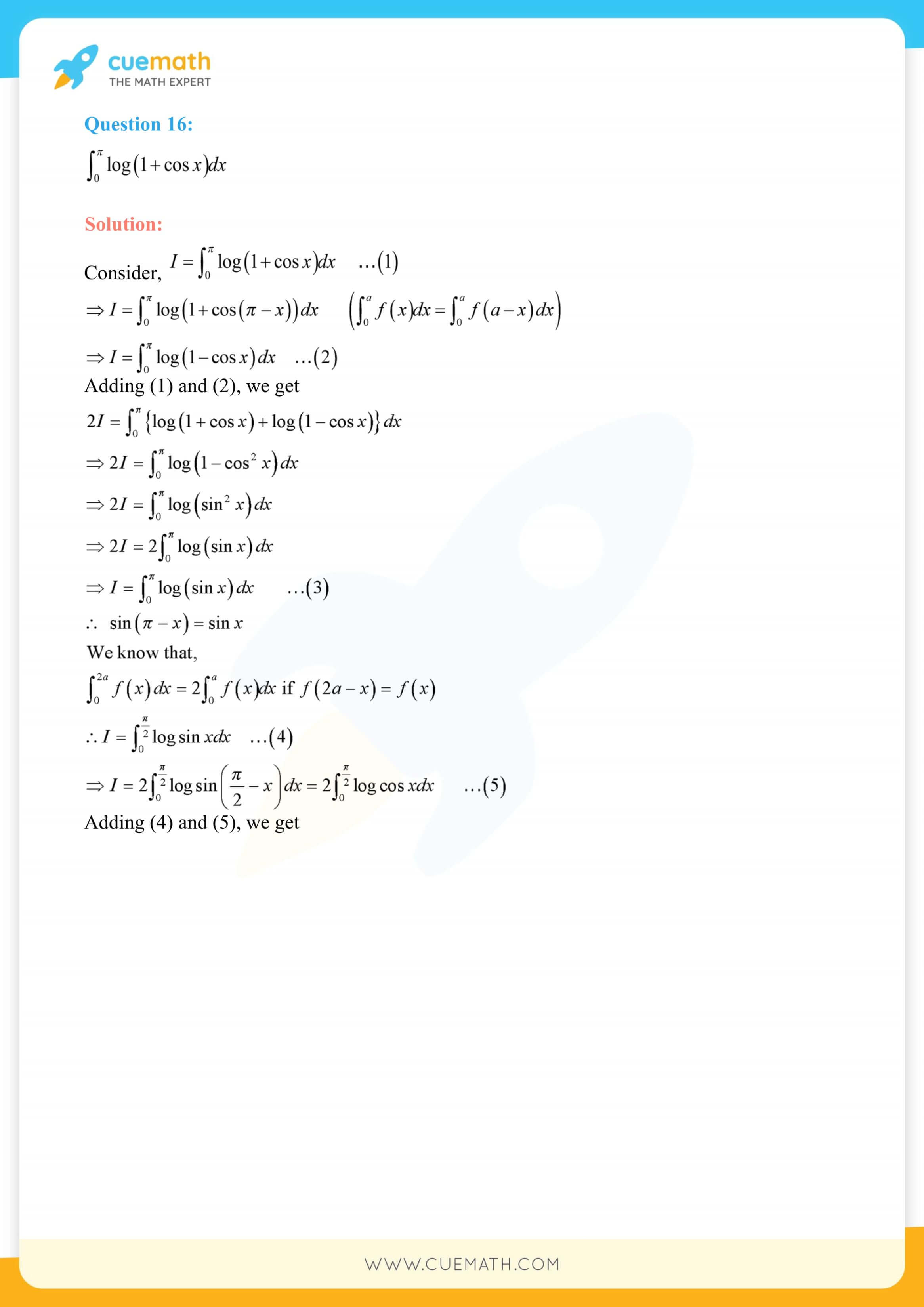 NCERT Solutions Class 12 Maths Chapter 7 Exercise 7.11 136