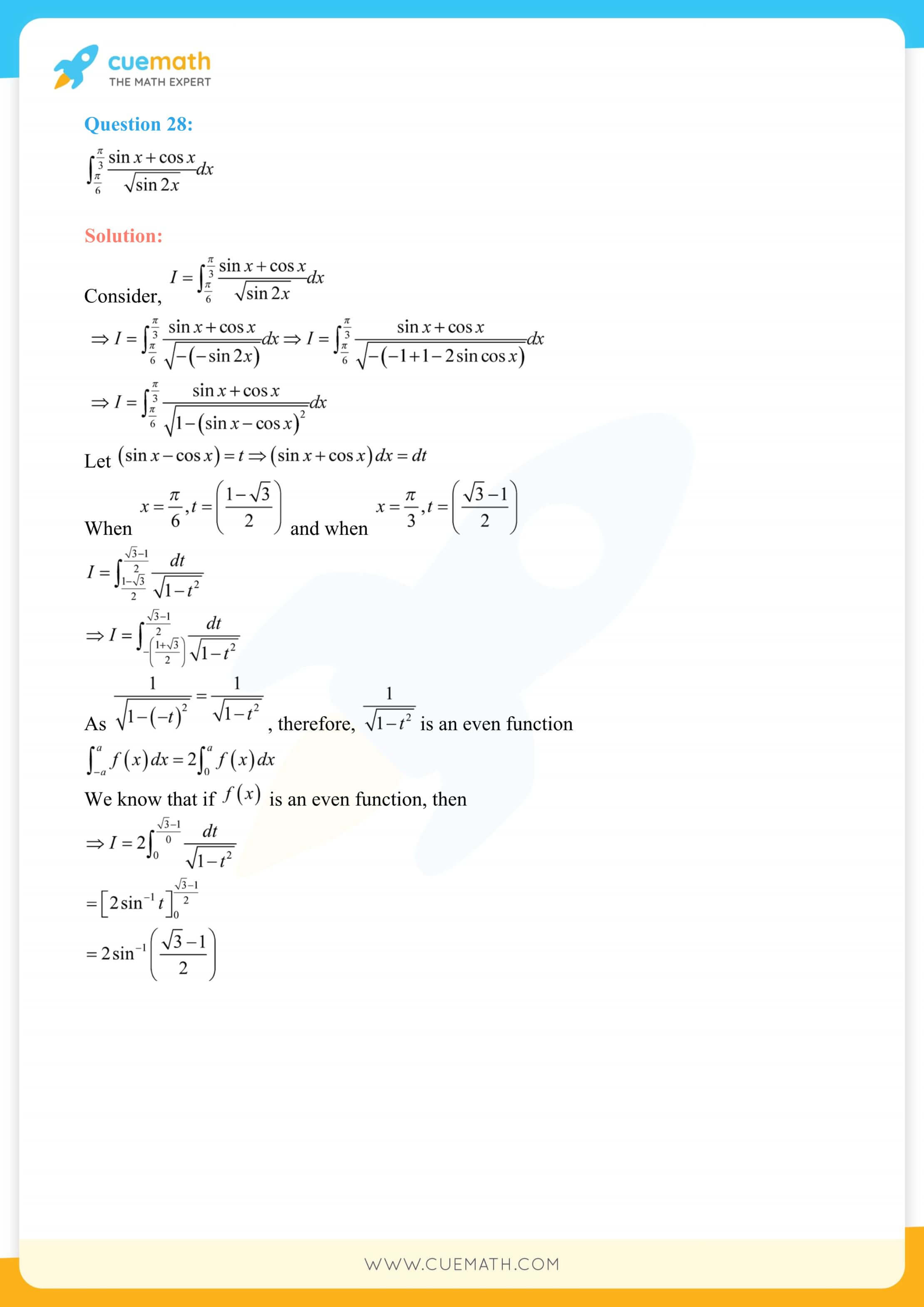 NCERT Solutions Class 12 Maths Chapter 7 Miscellaneous Exercise 162