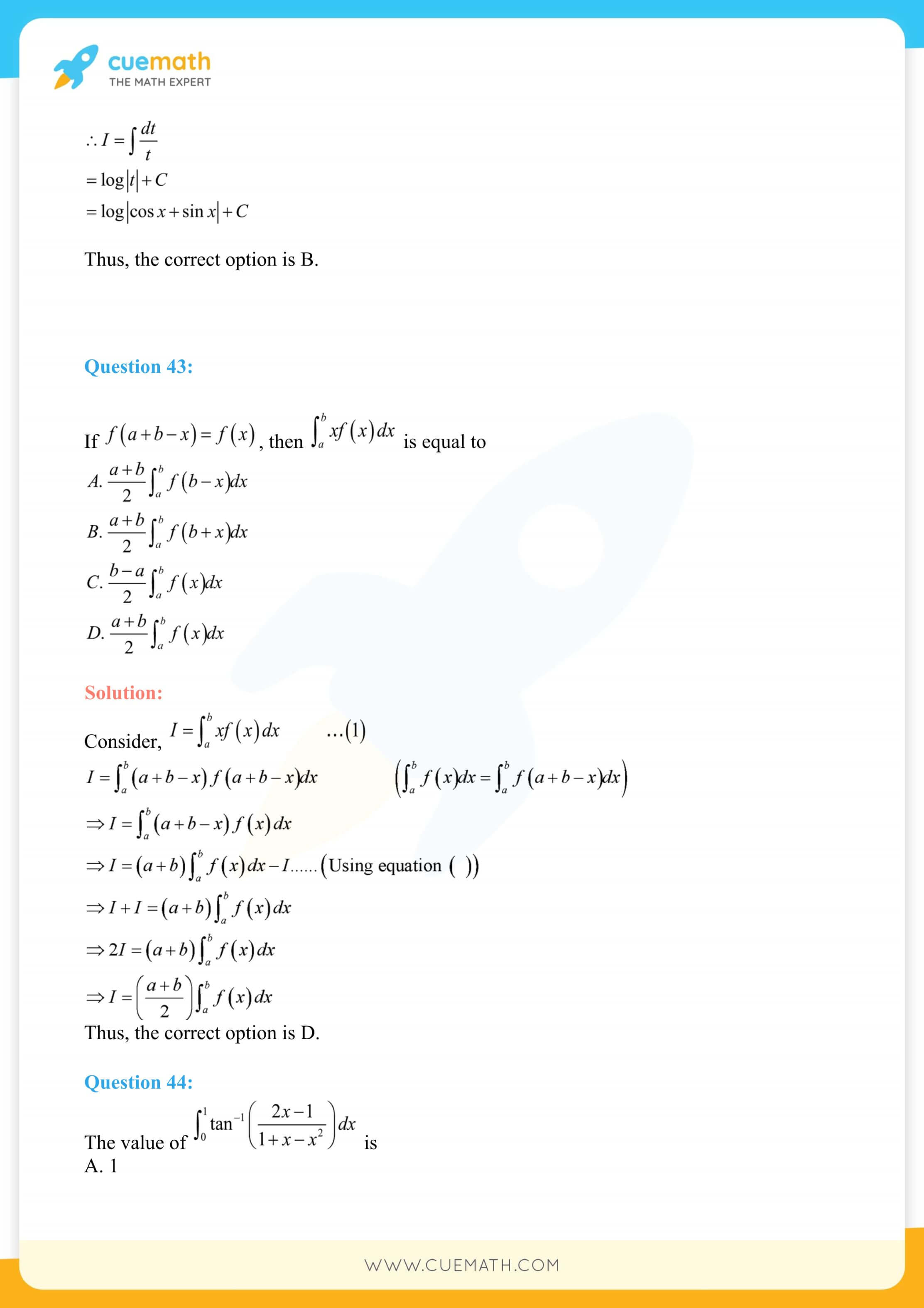 NCERT Solutions Class 12 Maths Chapter 7 Miscellaneous Exercise 173