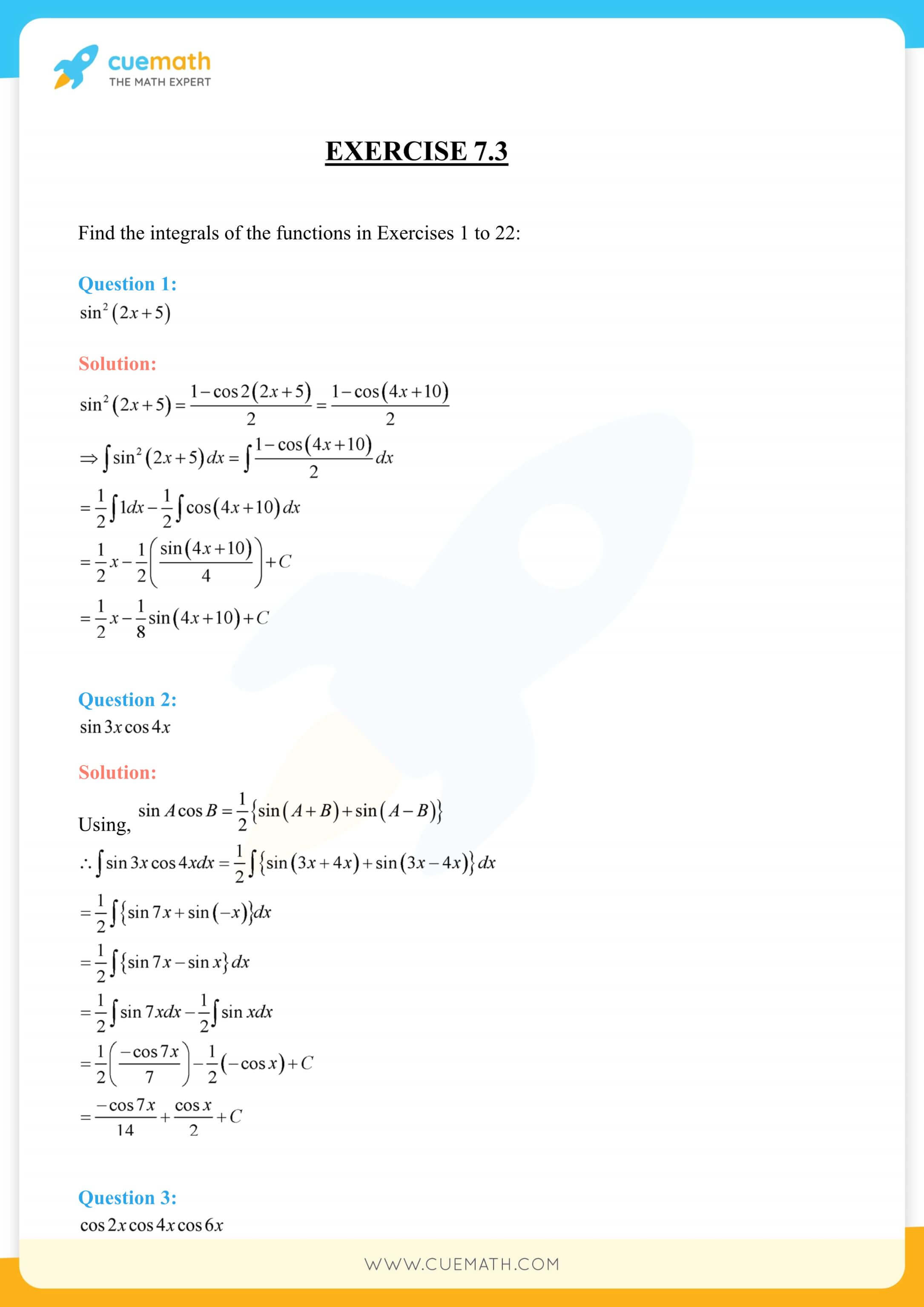 NCERT Solutions Class 12 Maths Chapter 7 Exercise 7.3 28