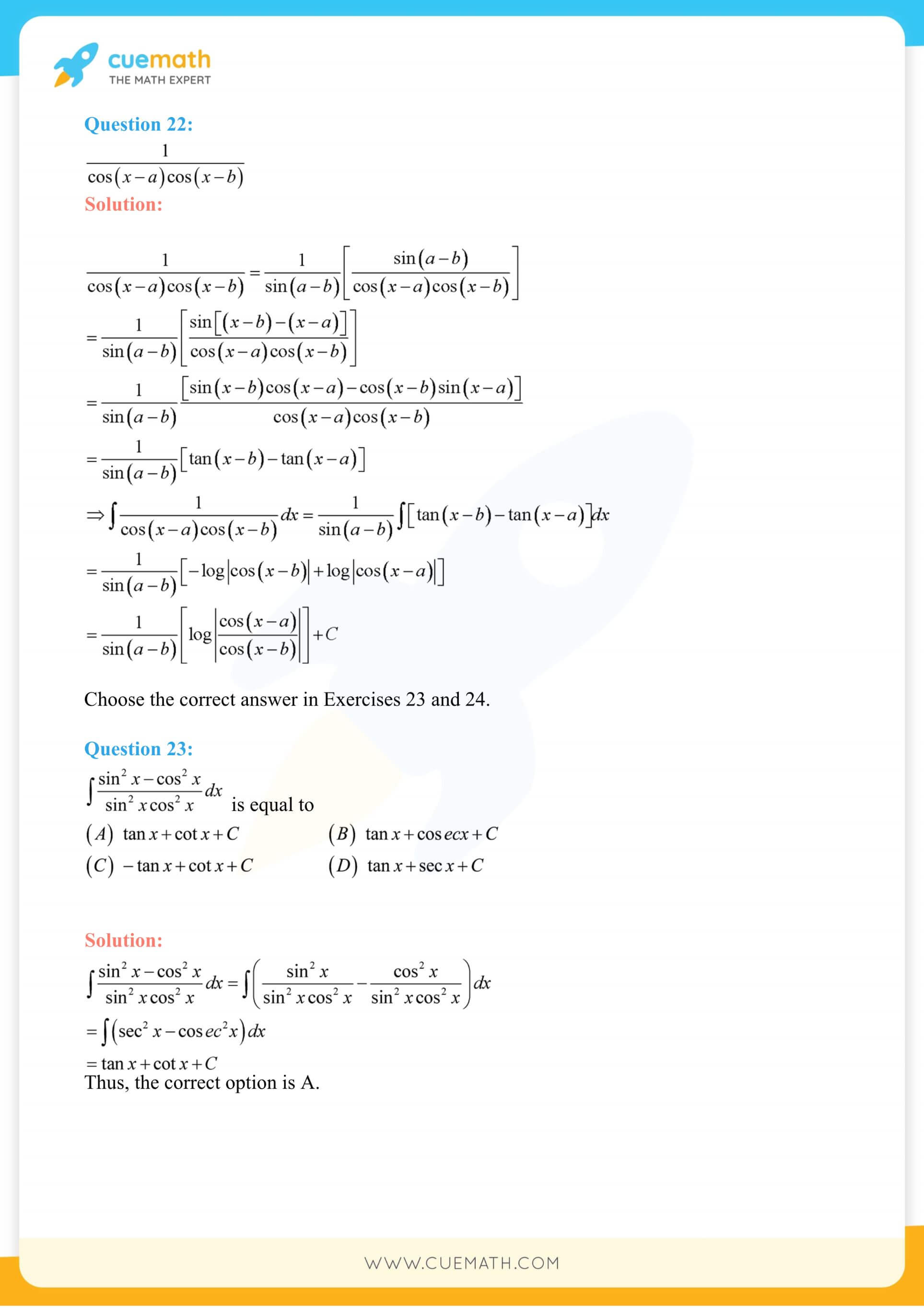 NCERT Solutions Class 12 Maths Chapter 7 Exercise 7.3 41