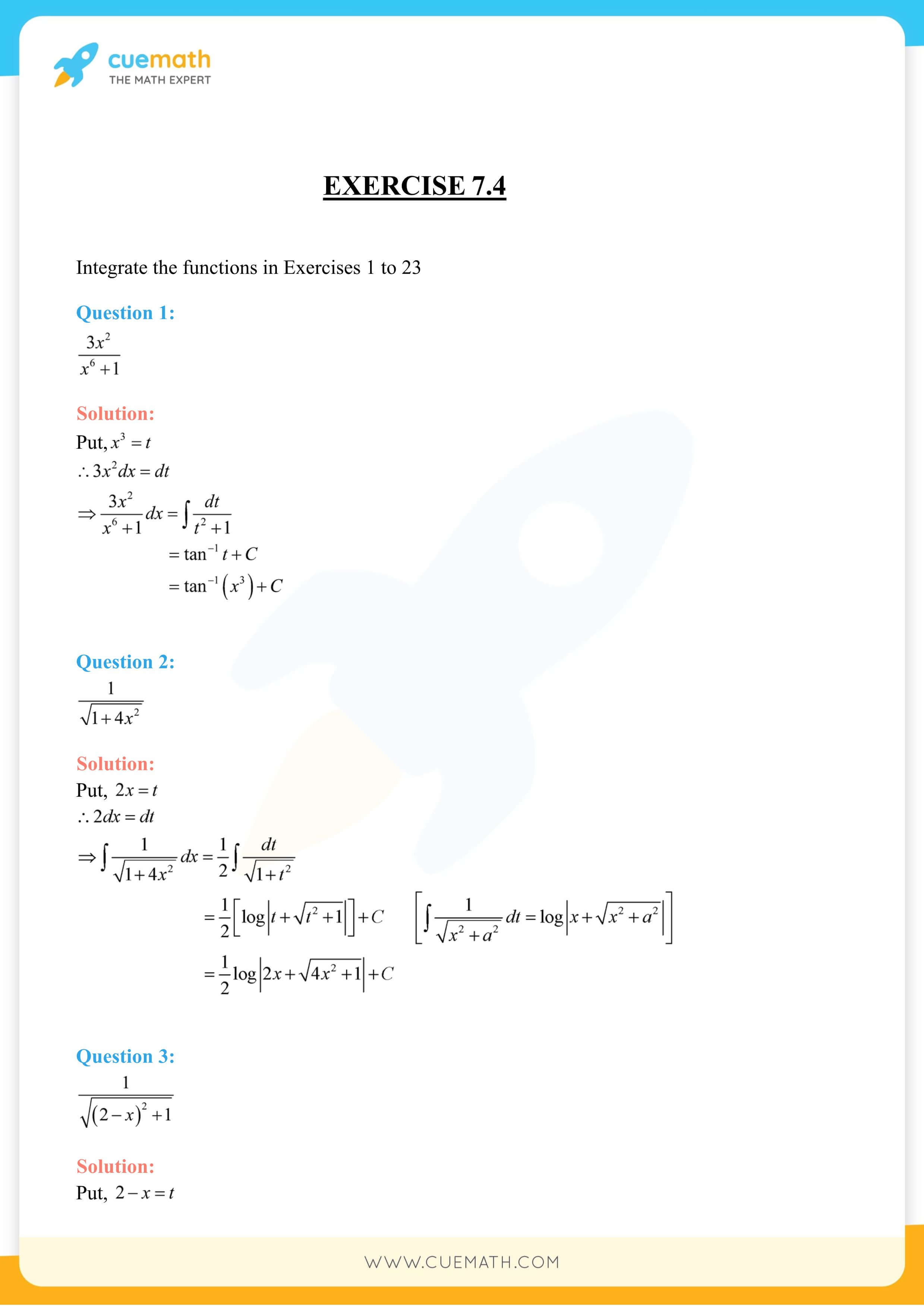 NCERT Solutions Class 12 Maths Chapter 7 Exercise 7.4 43