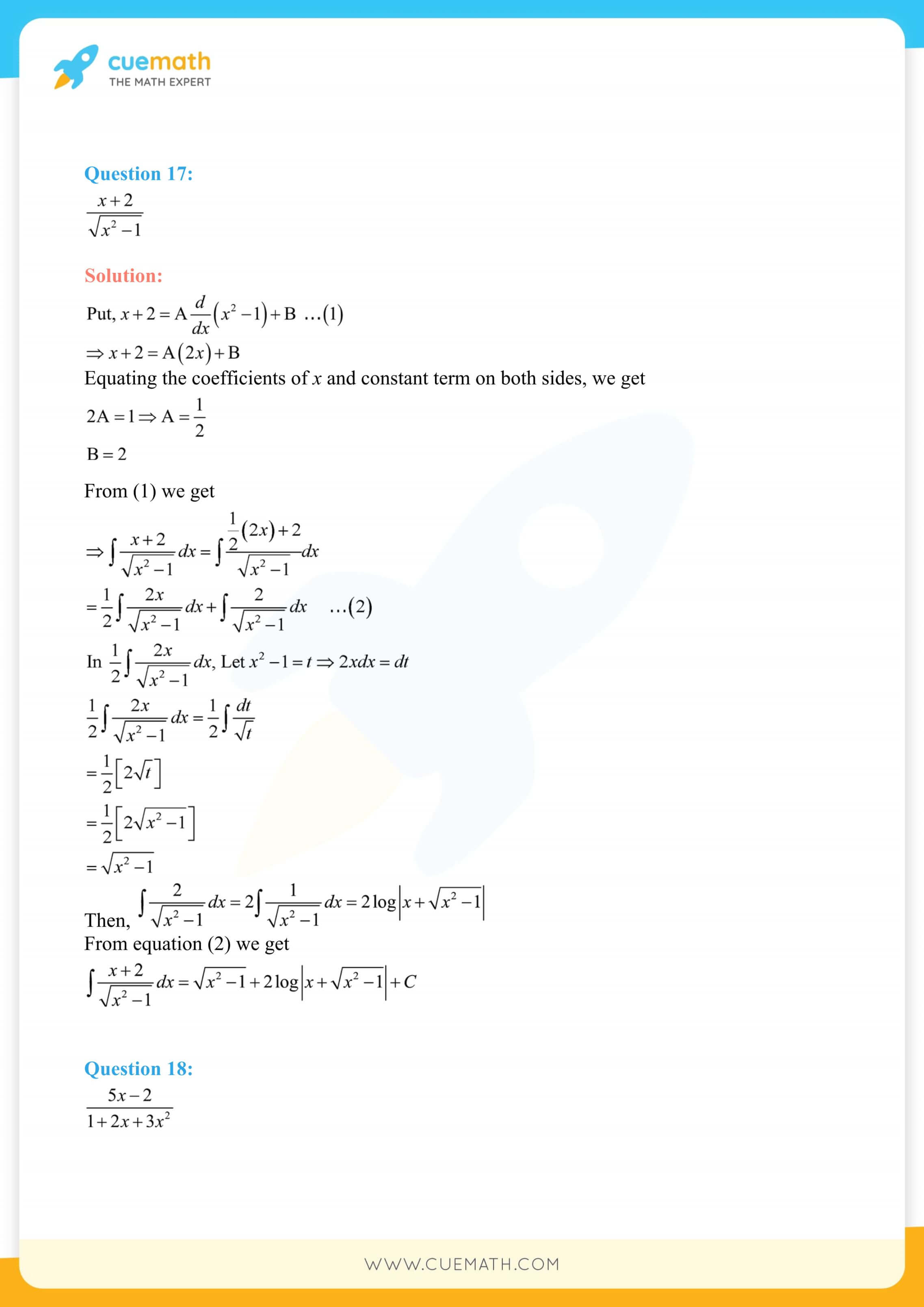 NCERT Solutions Class 12 Maths Chapter 7 Exercise 7.4 52