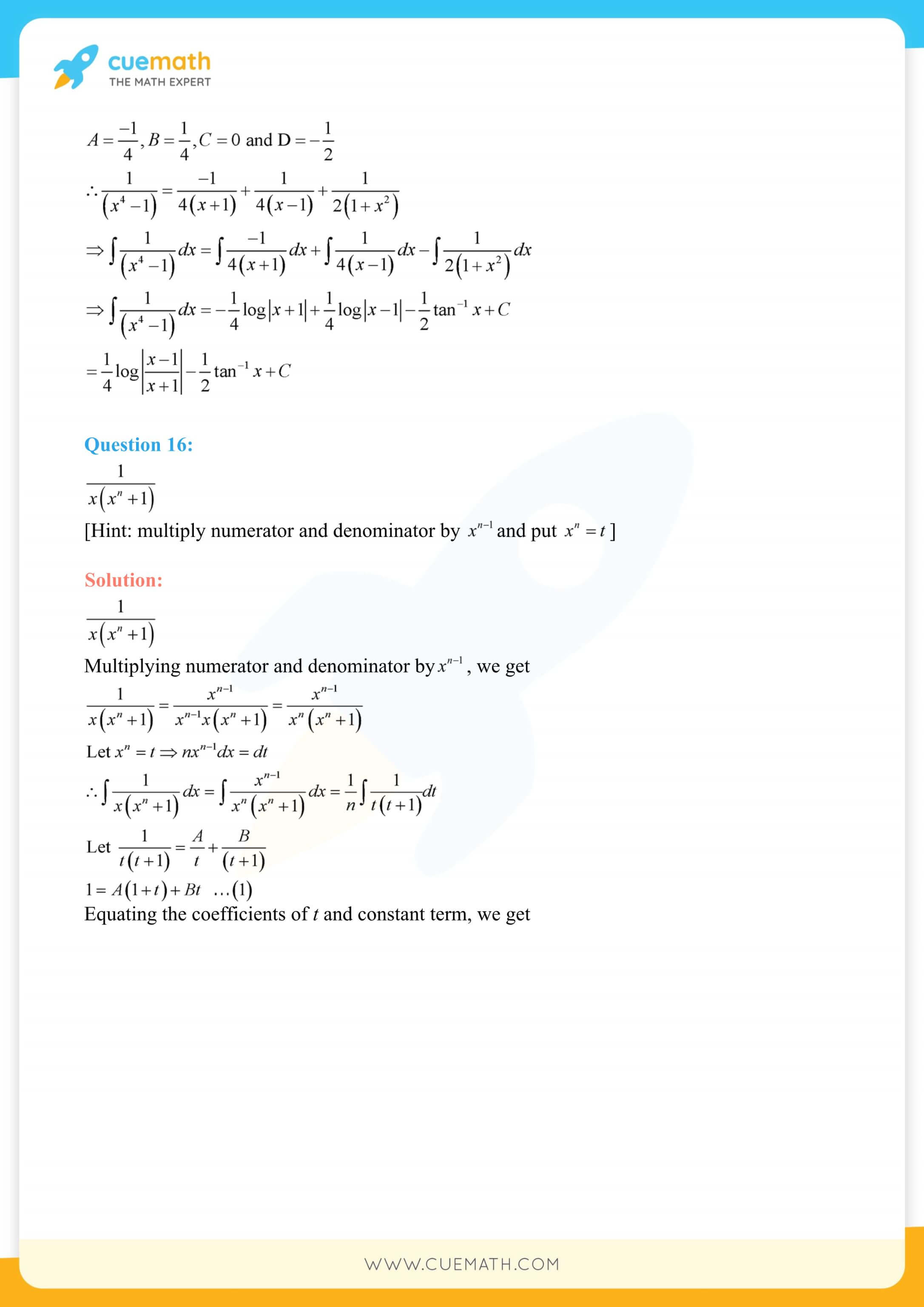 NCERT Solutions Class 12 Maths Chapter 7 Exercise 7.5 73
