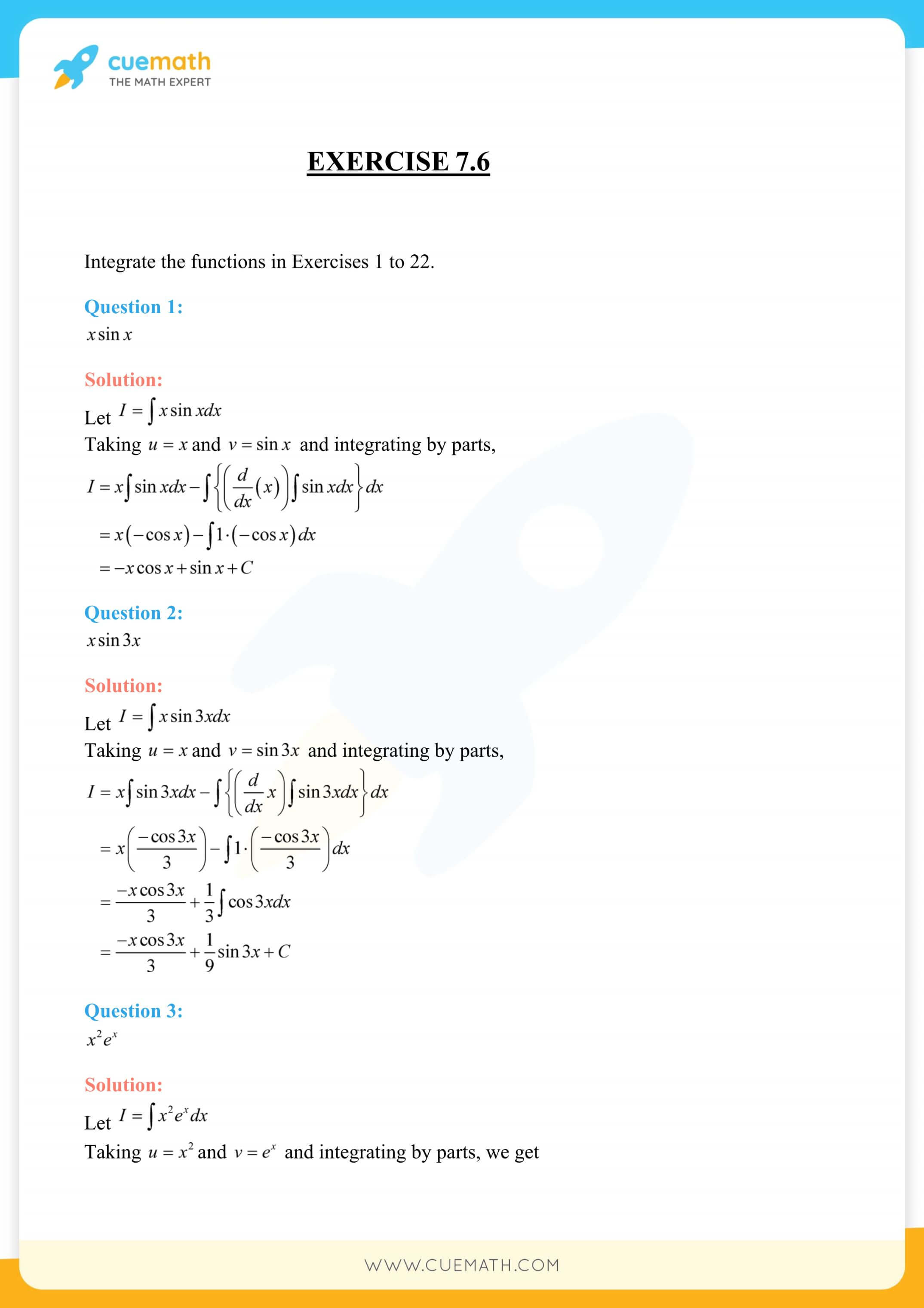 NCERT Solutions Class 12 Maths Chapter 7 Exercise 7.6 80