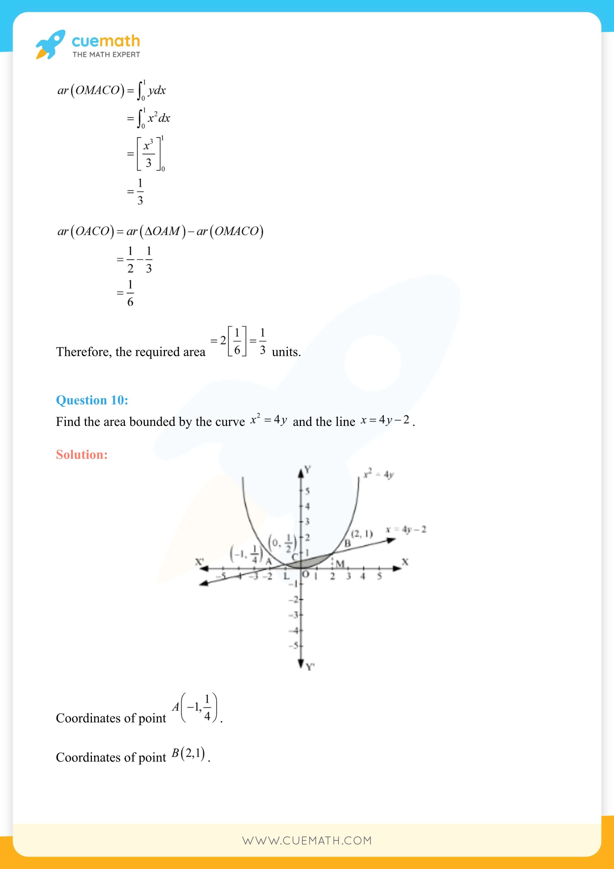 NCERT Solutions Class 12 Maths Chapter 8 Exercise 8.1 10