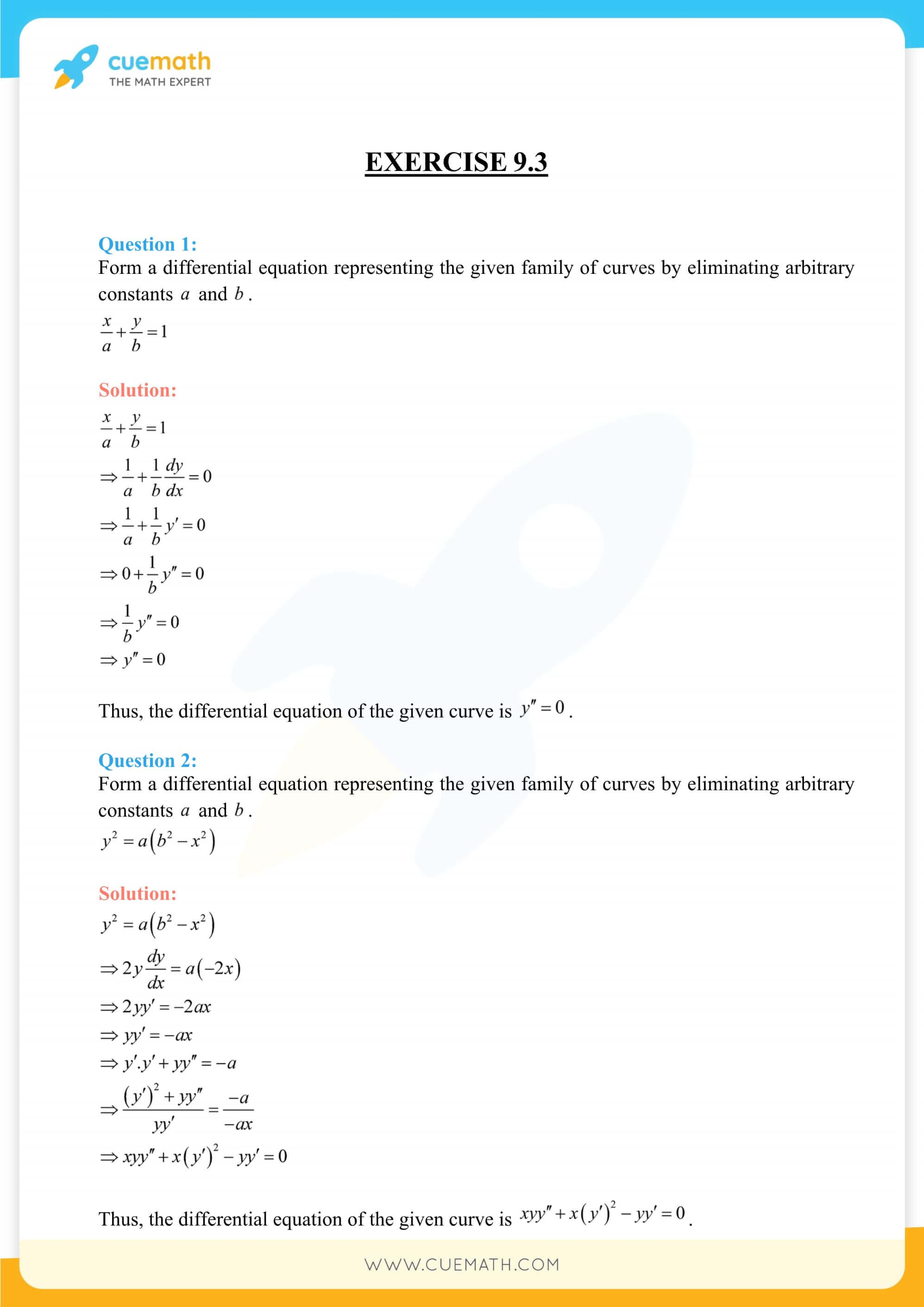 NCERT Solutions Class 12 Maths Chapter 9 Exercise 9.3 12