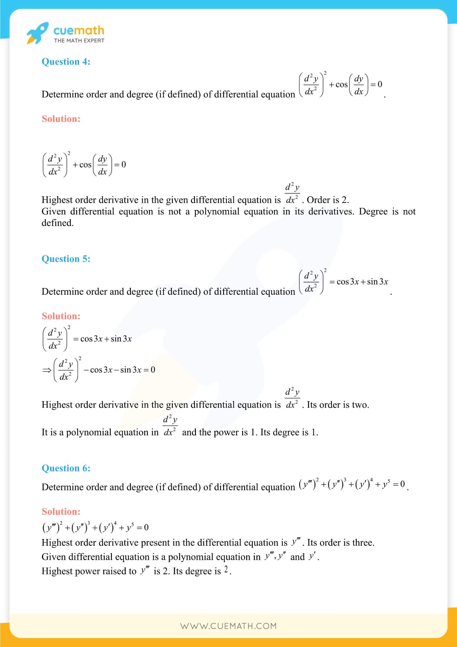 NCERT Solutions Class 12 Maths Chapter 9 Exercise 9.1 2