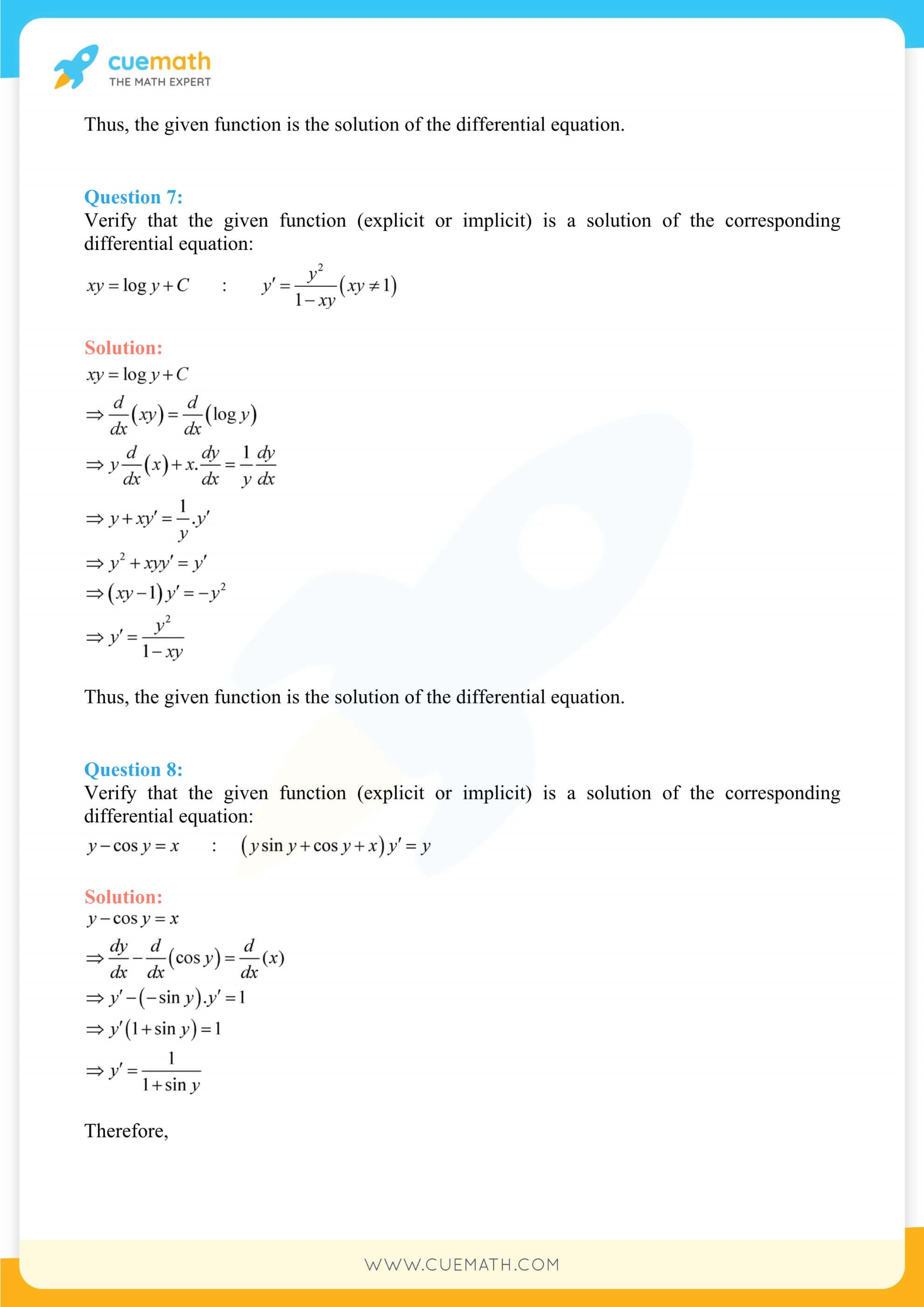 NCERT Solutions Class 12 Maths Chapter 9 8