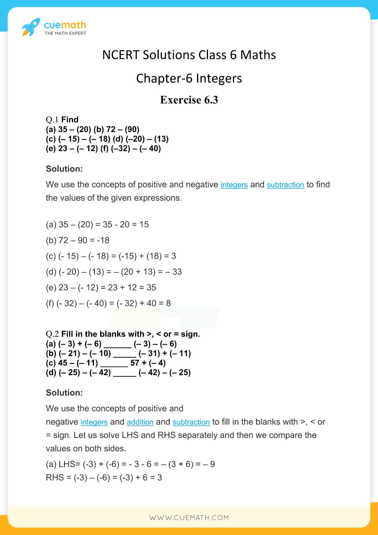 Icse 6th Class Maths Image To U