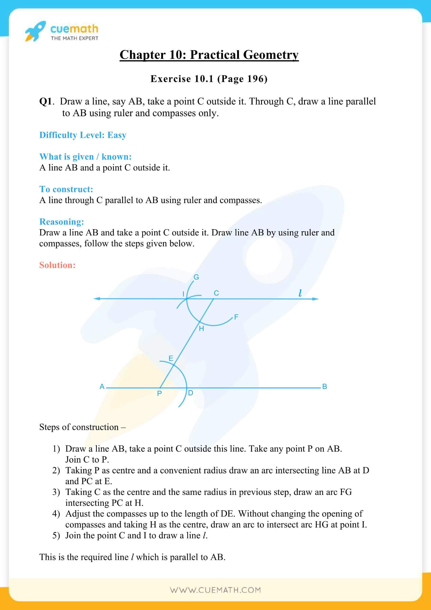 NCERT Solutions Class 7 Math Chapter 10 Practical Geometry 1