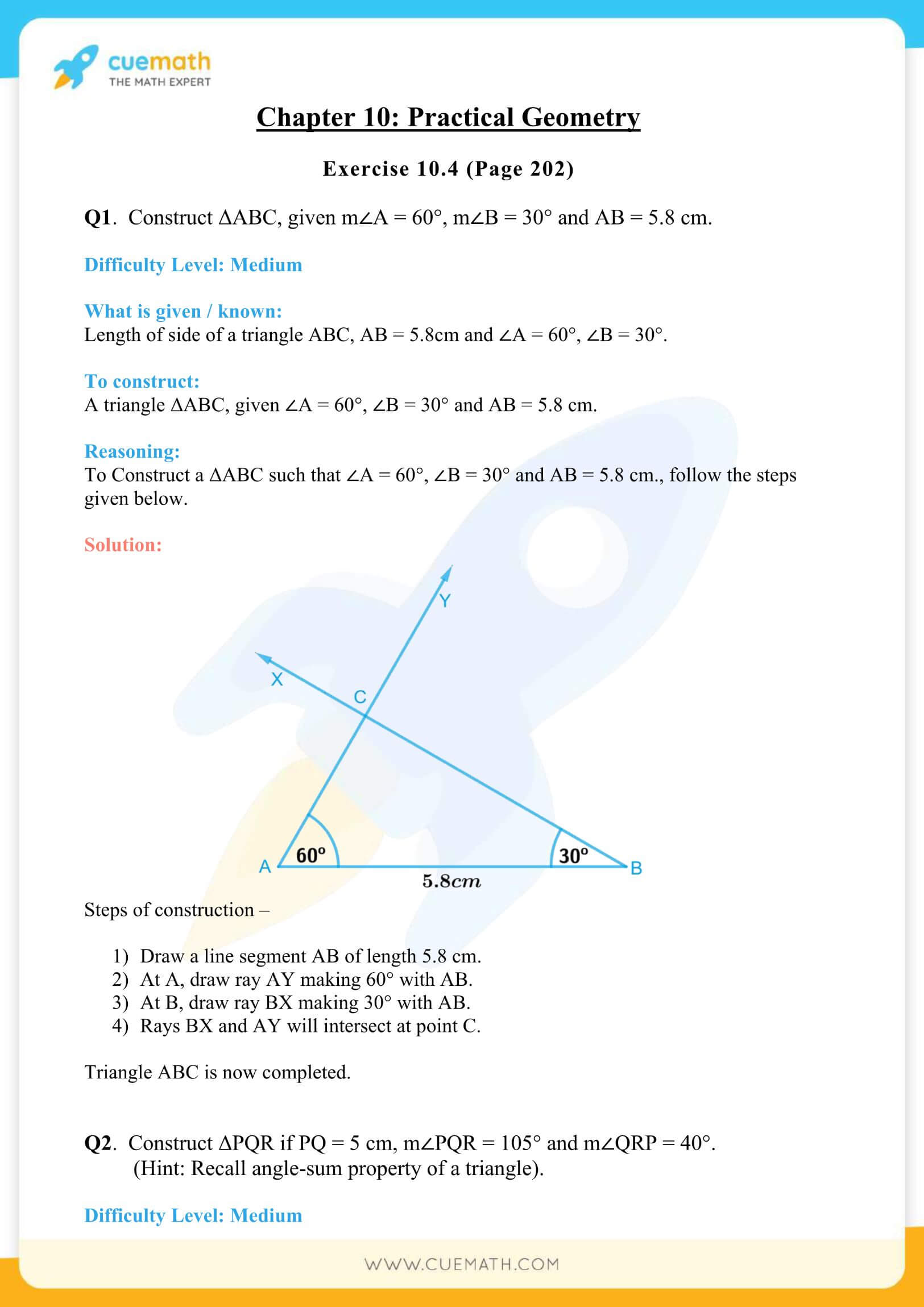 NCERT Solutions Class 7 Math Chapter 10 Practical Geometry 11
