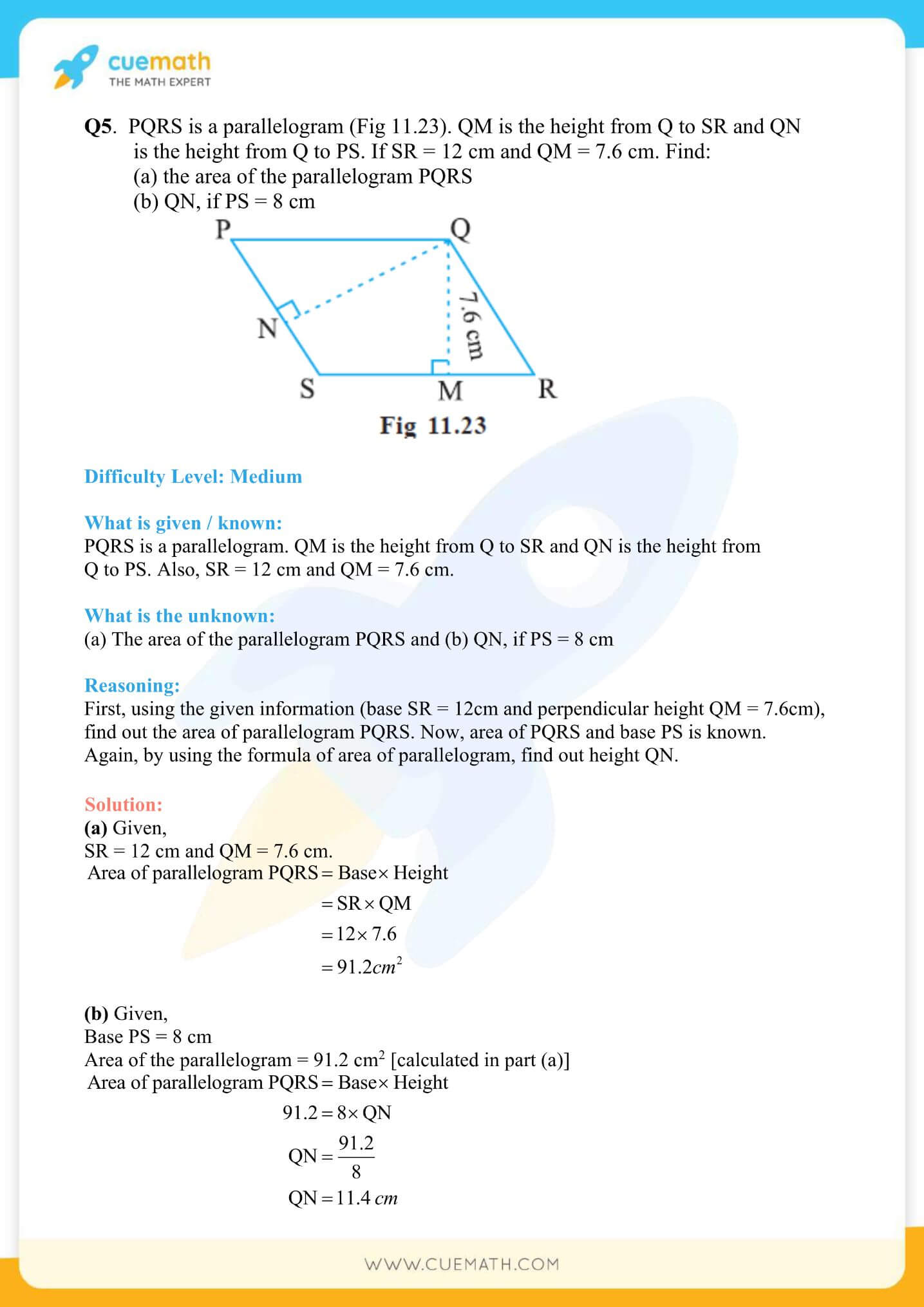 NCERT Solutions Class 7 Math Chapter 11 Perimeter And Area 14