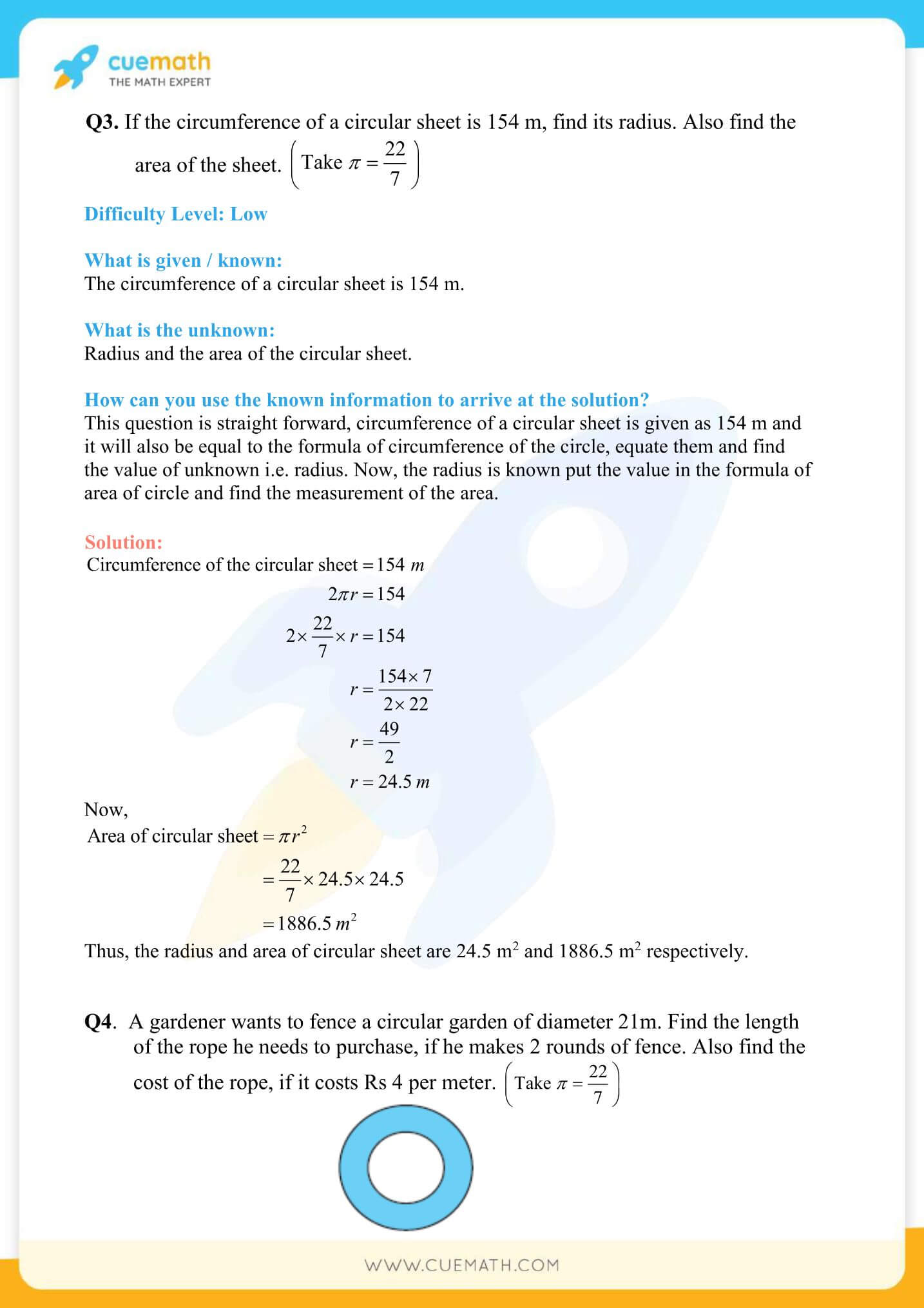 NCERT Solutions Class 7 Math Chapter 11 Perimeter And Area 20