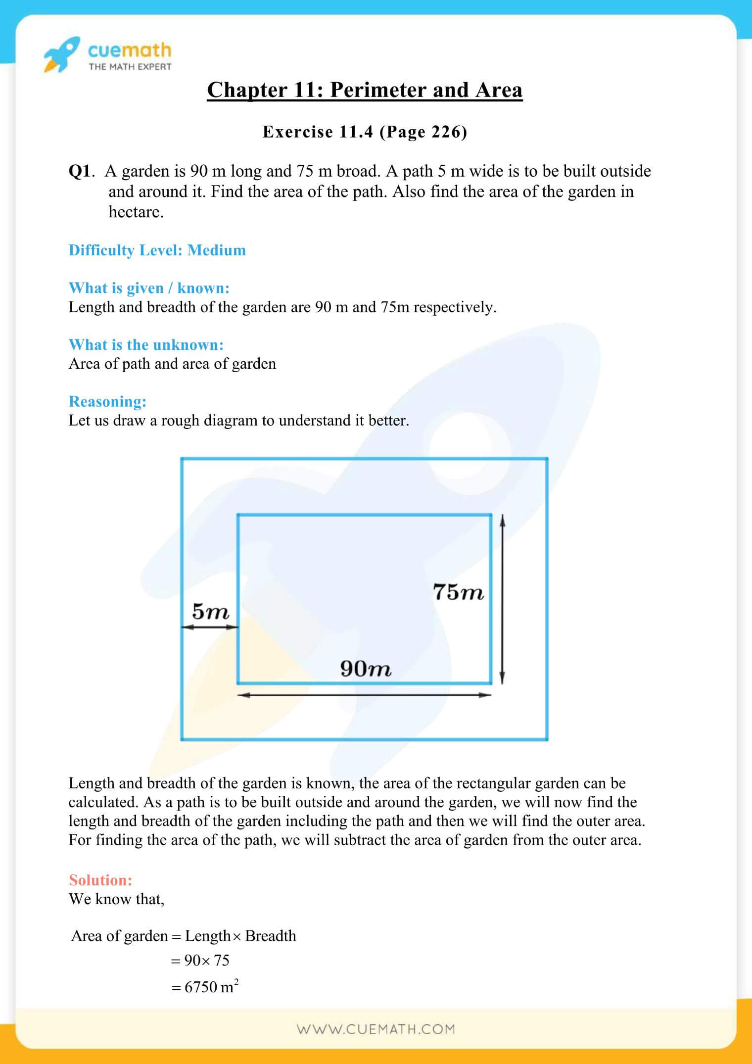 NCERT Solutions Class 7 Math Chapter 11 Perimeter And Area 32