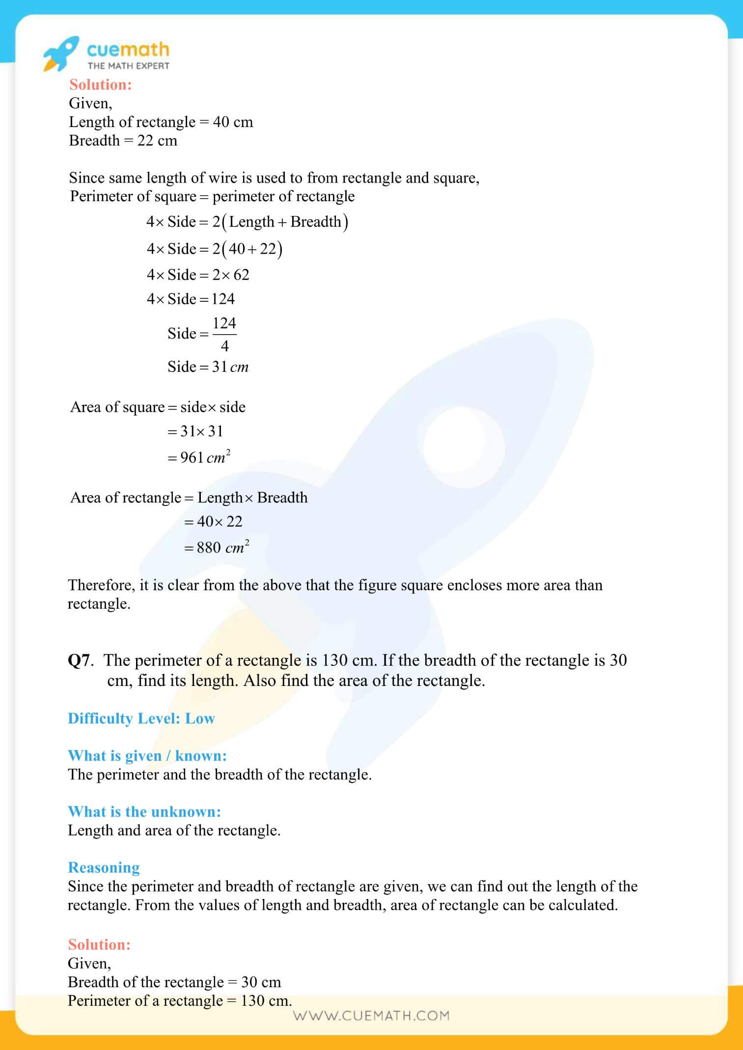 NCERT Solutions Class 7 Math Chapter 11 Perimeter And Area 5