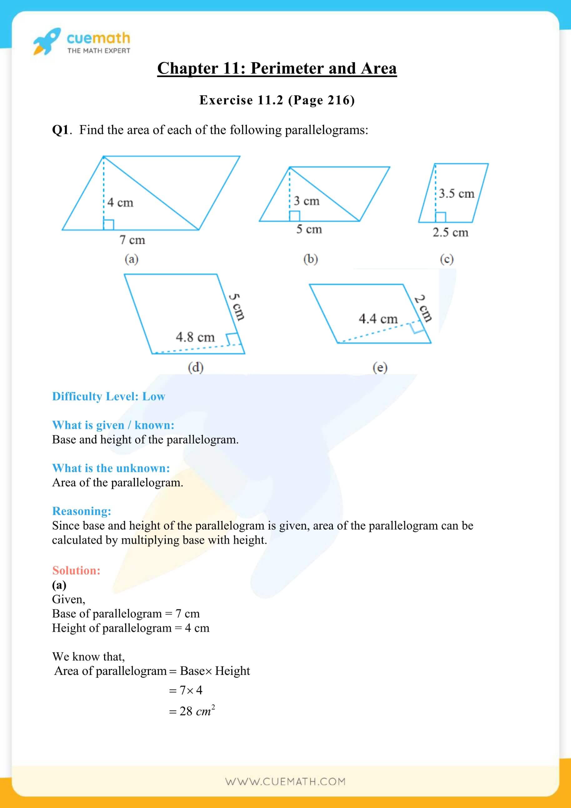 NCERT Solutions Class 7 Math Chapter 11 Perimeter And Area 8