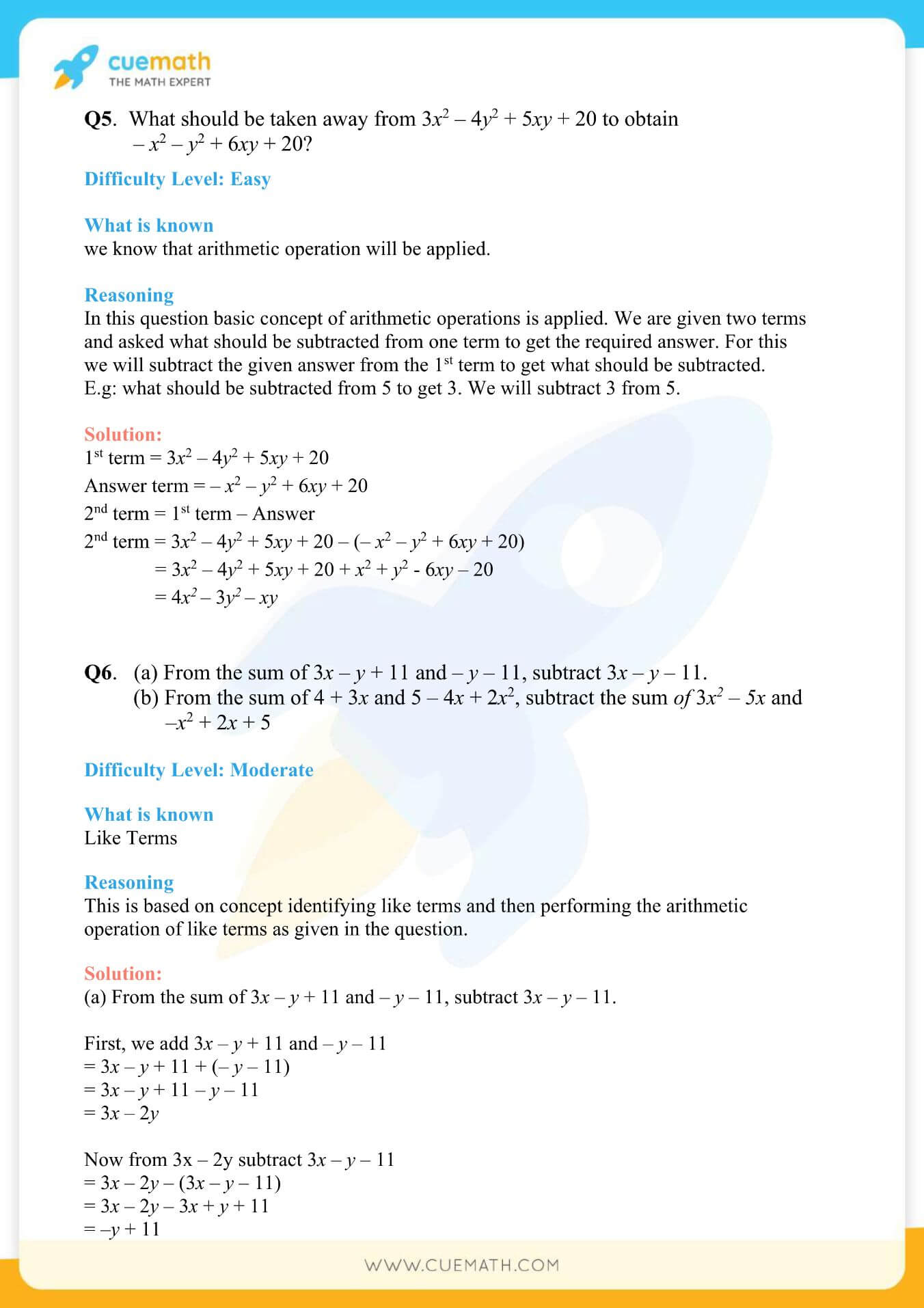 NCERT Solutions Class 7 Math Chapter 12 Algebraic Expressions 13