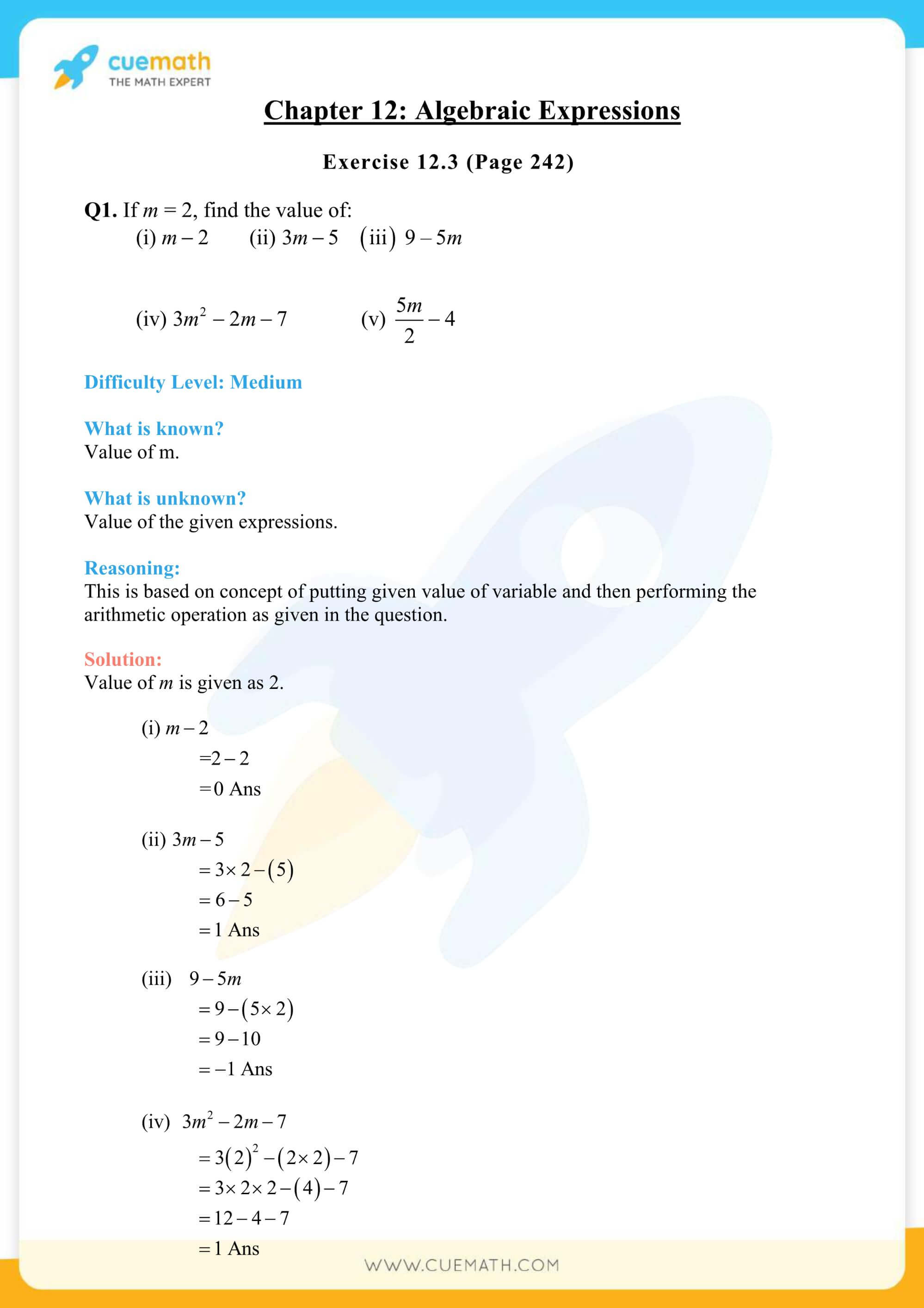 NCERT Solutions Class 7 Math Chapter 12 Algebraic Expressions 15