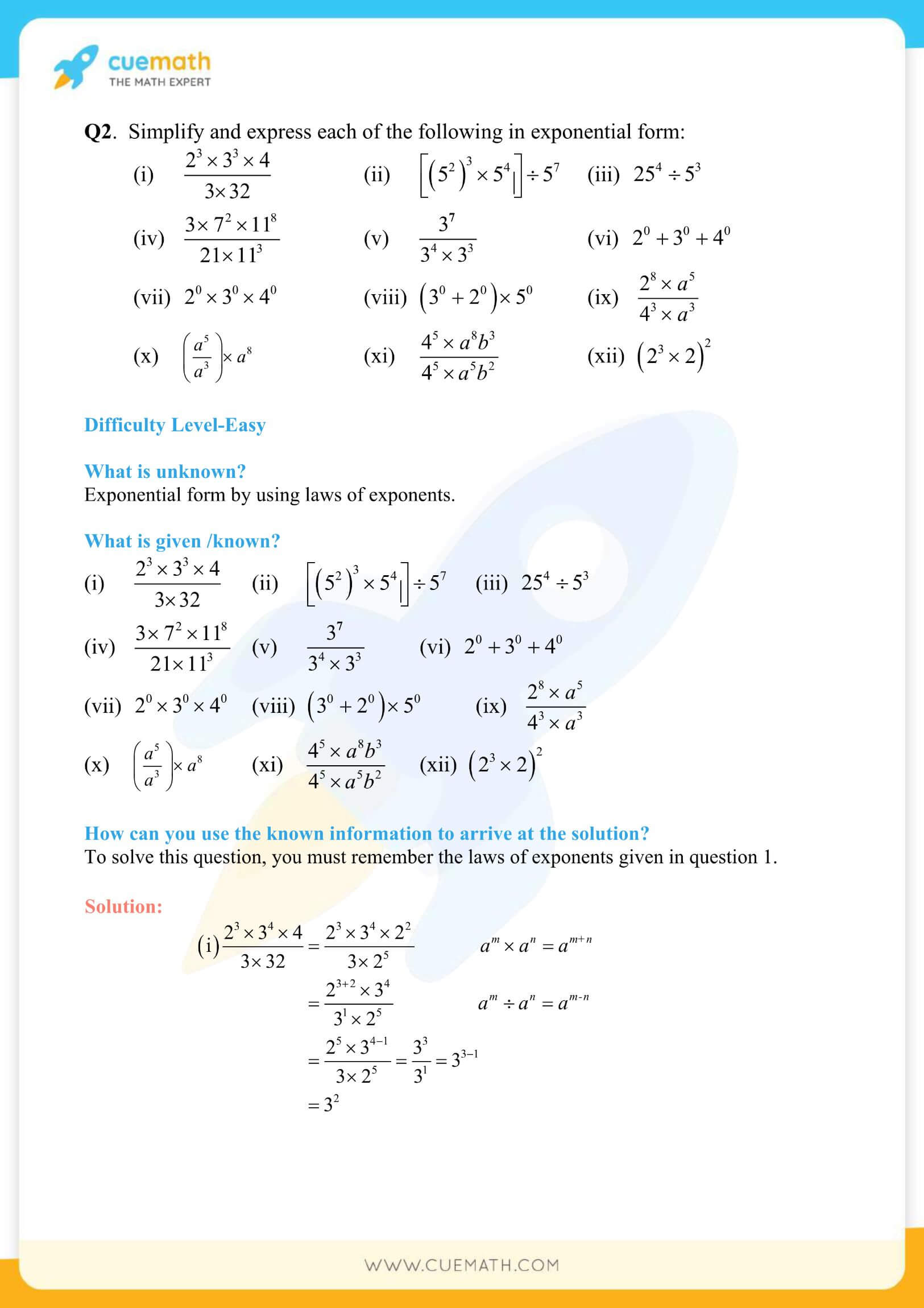 NCERT Solutions Class 7 Math Chapter 13 Exponents And Powers 10