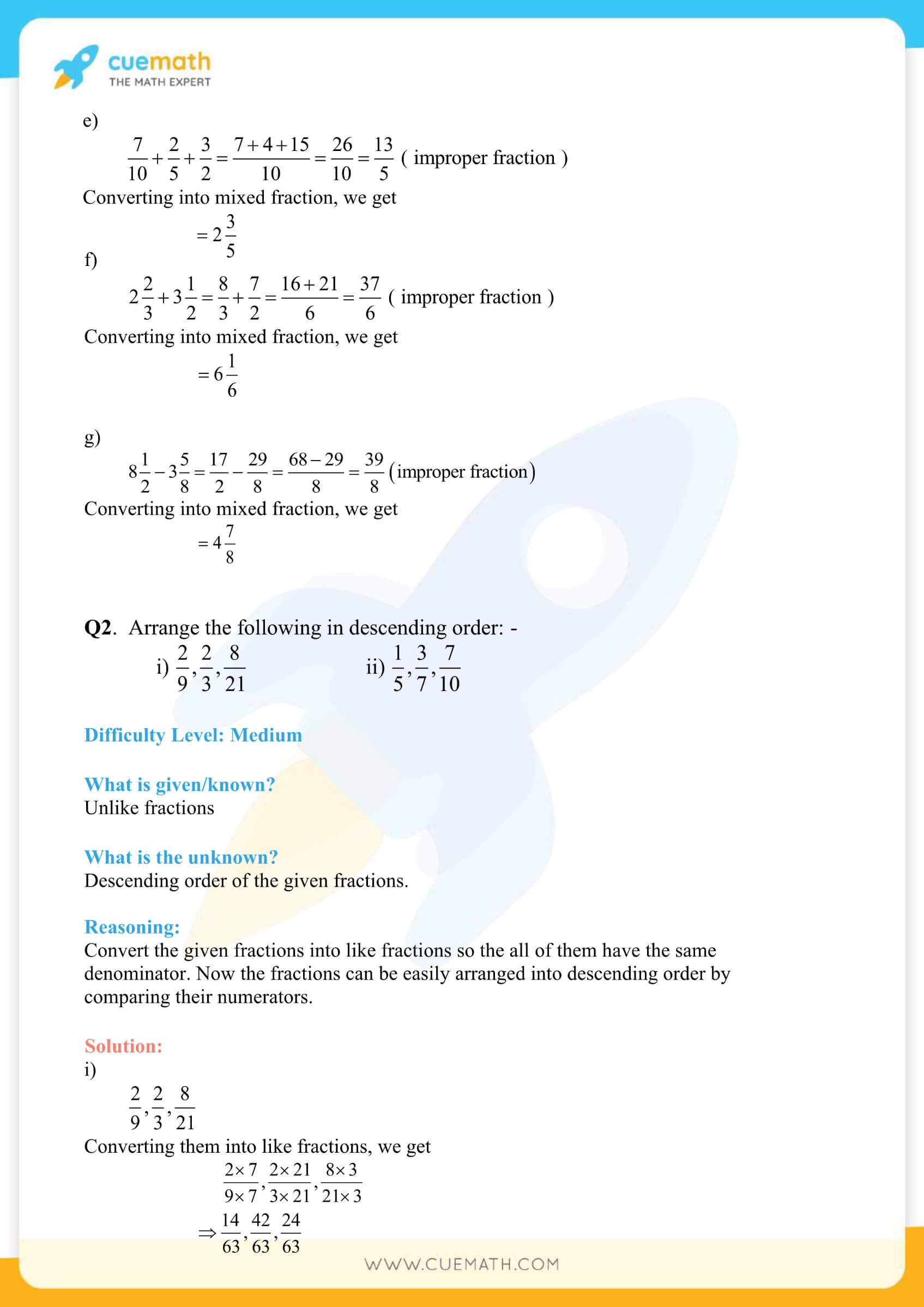 NCERT Solutions Class 7 Math Chapter 2 Fractions And Decimals 2