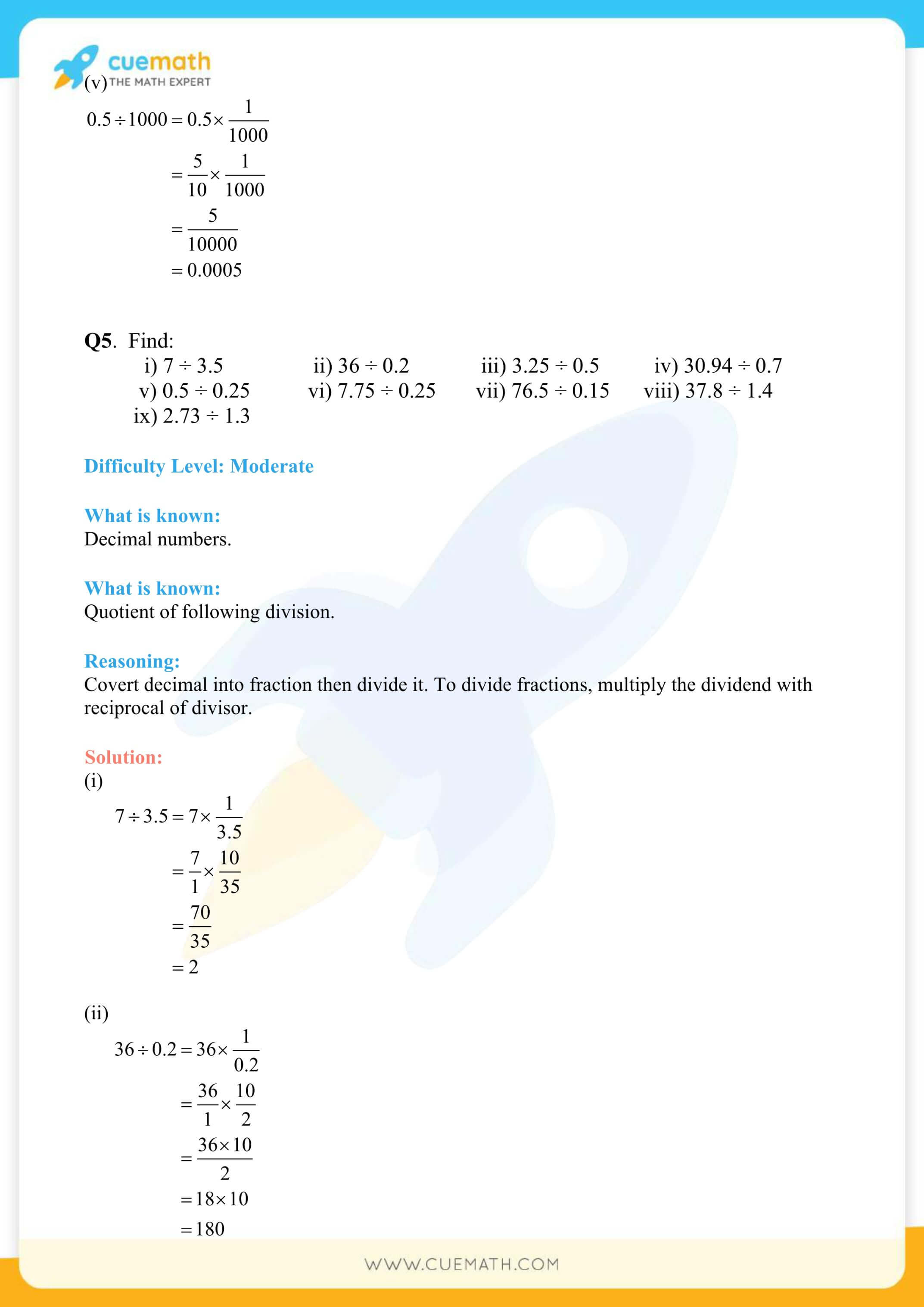 NCERT Solutions Class 7 Math Chapter 2 Fractions And Decimals 64