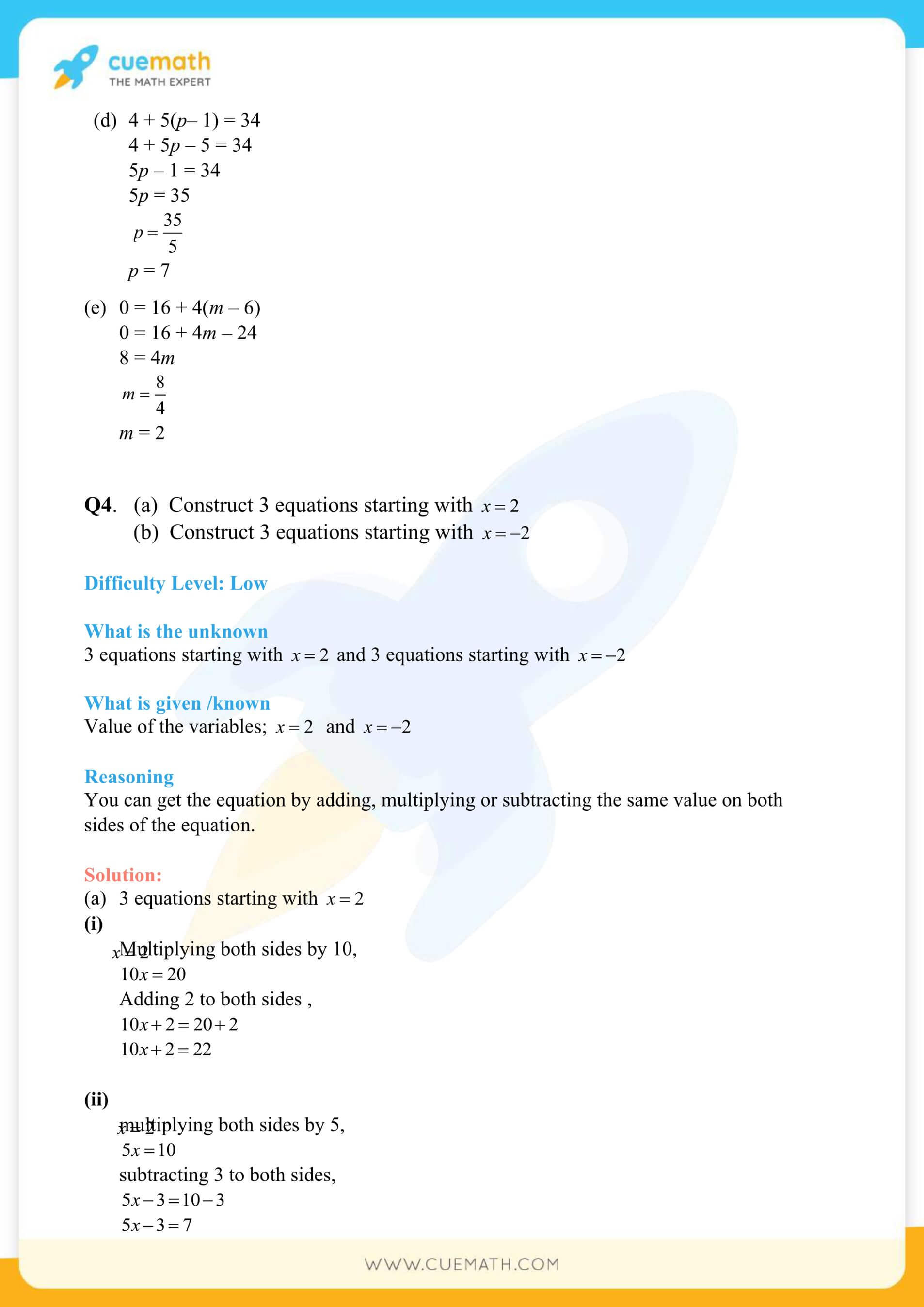 NCERT Solutions Class 7 Math Chapter 4 Exercise 4.3 22