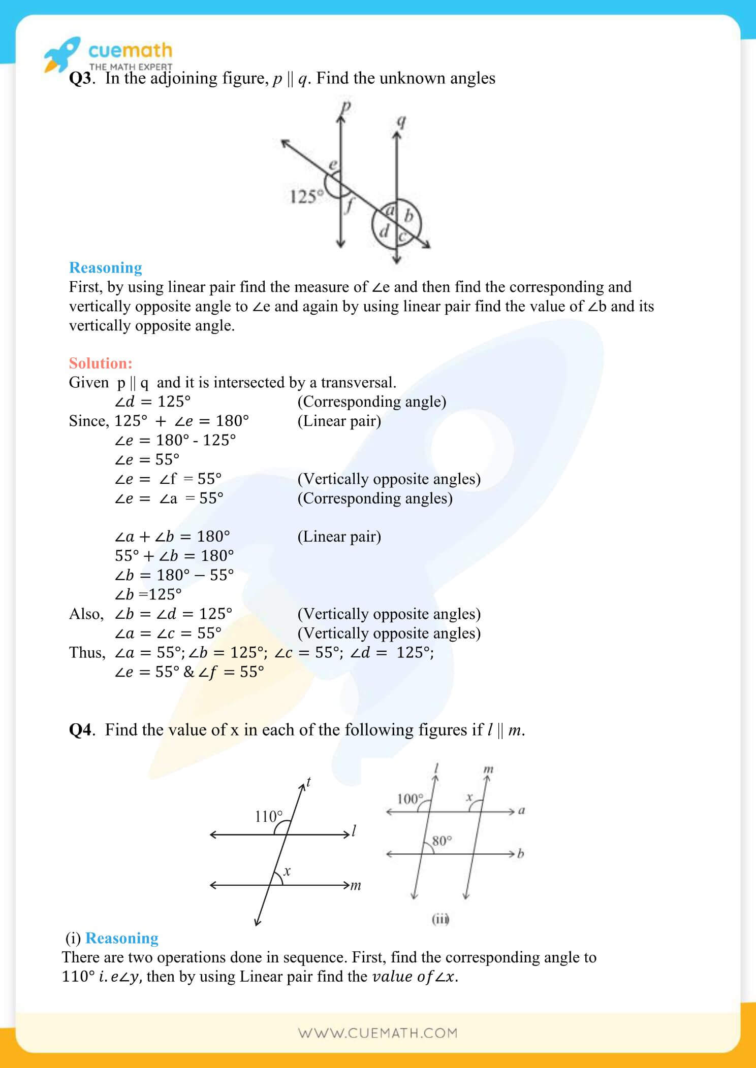 case study questions class 7 maths lines and angles