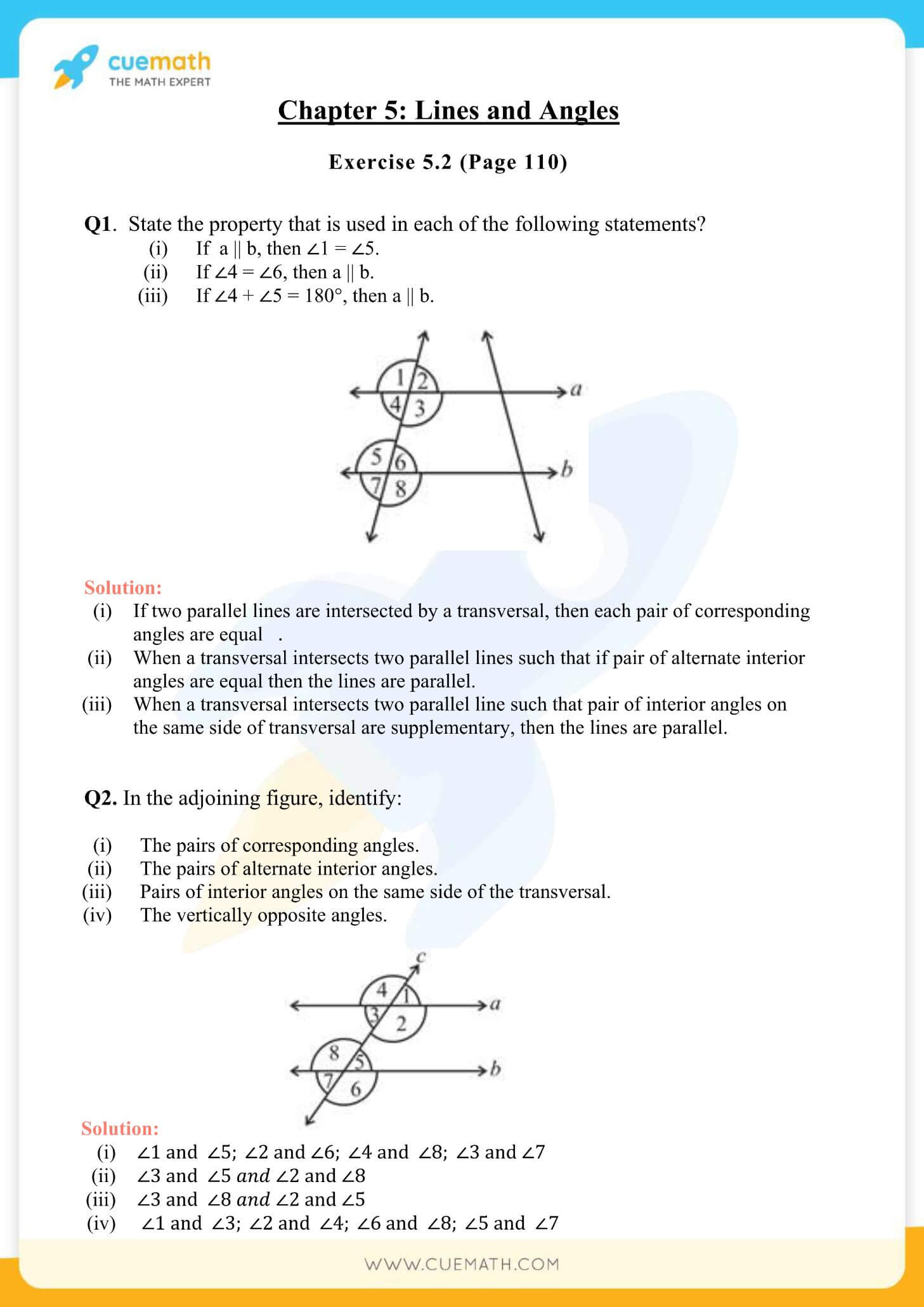 NCERT Solutions Class 7 Math Chapter 5 Lines And Angles 9