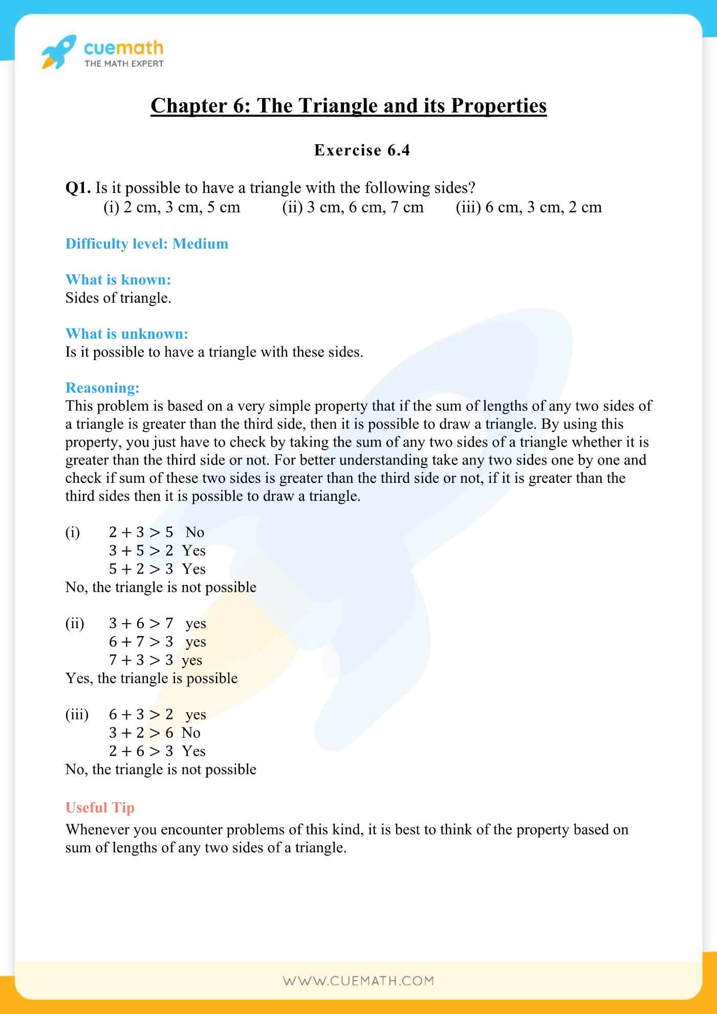 NCERT Solutions Class 7 Math Chapter 6 The Triangle And Its Properties 13