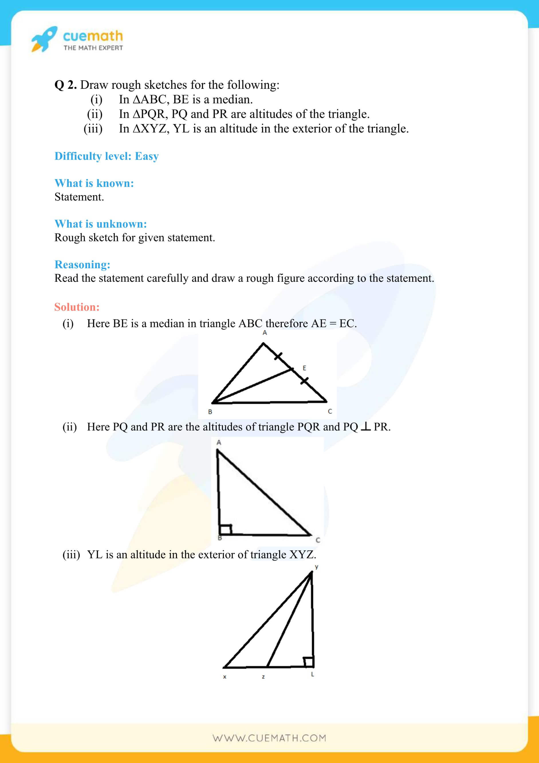 NCERT Solutions Class 7 Math Chapter 6 Exercise 6.1 2